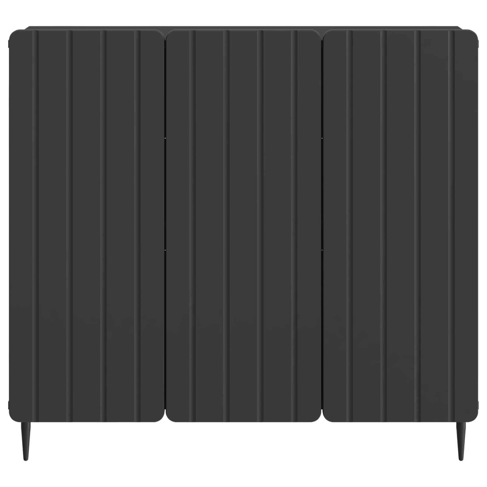 Dressoir Zwart 89 x 34,5 x 82 cm Bewerkt hout is nu te koop bij PeponiXL, paradijselijk wonen!