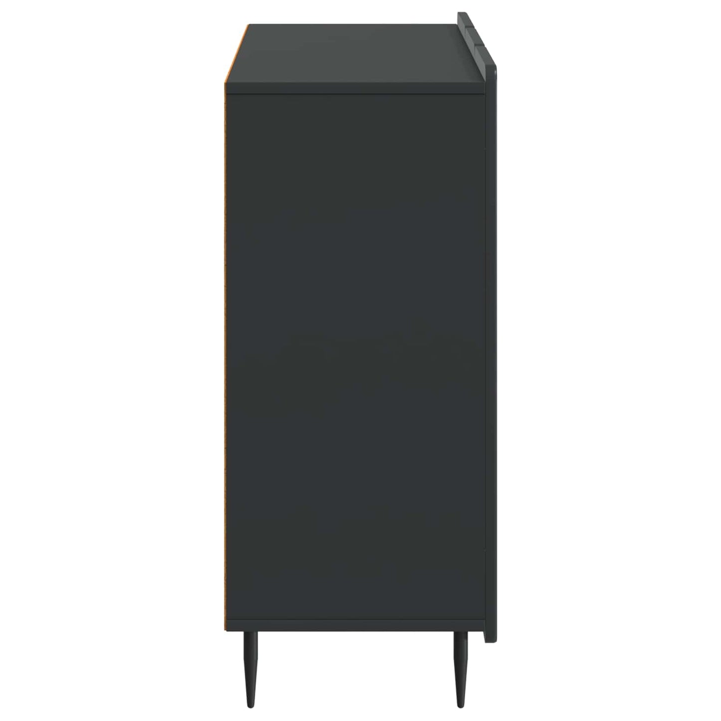 Dressoir Zwart 89 x 34,5 x 82 cm Bewerkt hout is nu te koop bij PeponiXL, paradijselijk wonen!