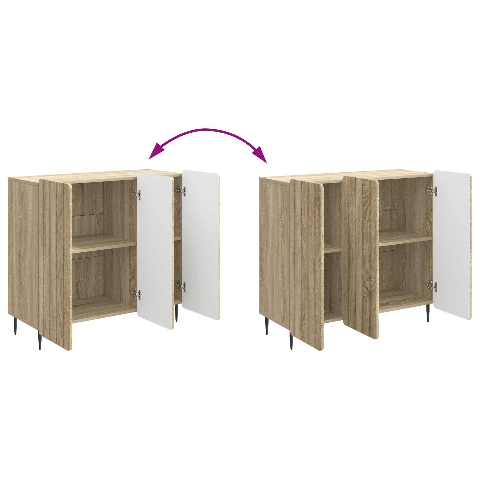 Dressoir Sonoma Eiken 89 x 34,5 x 82 cm Bewerkt hout is nu te koop bij PeponiXL, paradijselijk wonen!