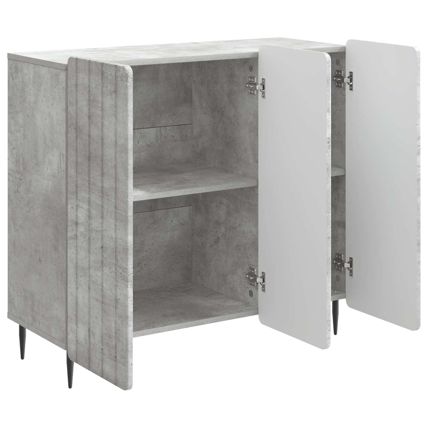 Dressoir Betongrijs 89 x 34,5 x 82 cm Bewerkt hout is nu te koop bij PeponiXL, paradijselijk wonen!