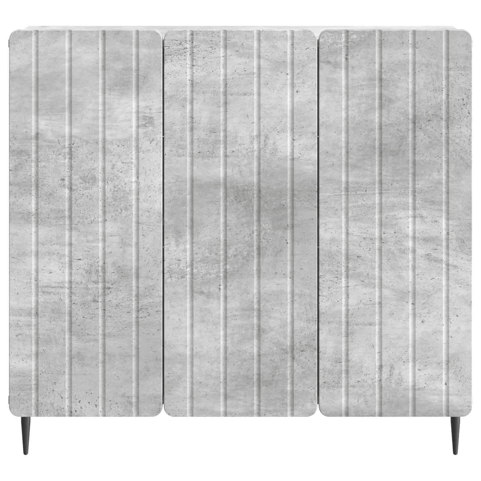 Dressoir Betongrijs 89 x 34,5 x 82 cm Bewerkt hout is nu te koop bij PeponiXL, paradijselijk wonen!