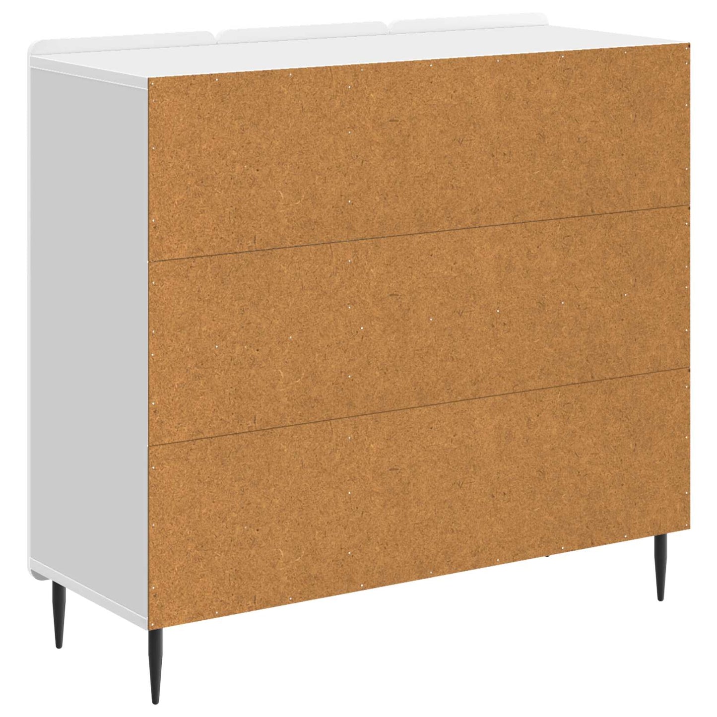 Dressoir Hoogglans Wit 89 x 34,5 x 82 cm Bewerkt hout is nu te koop bij PeponiXL, paradijselijk wonen!