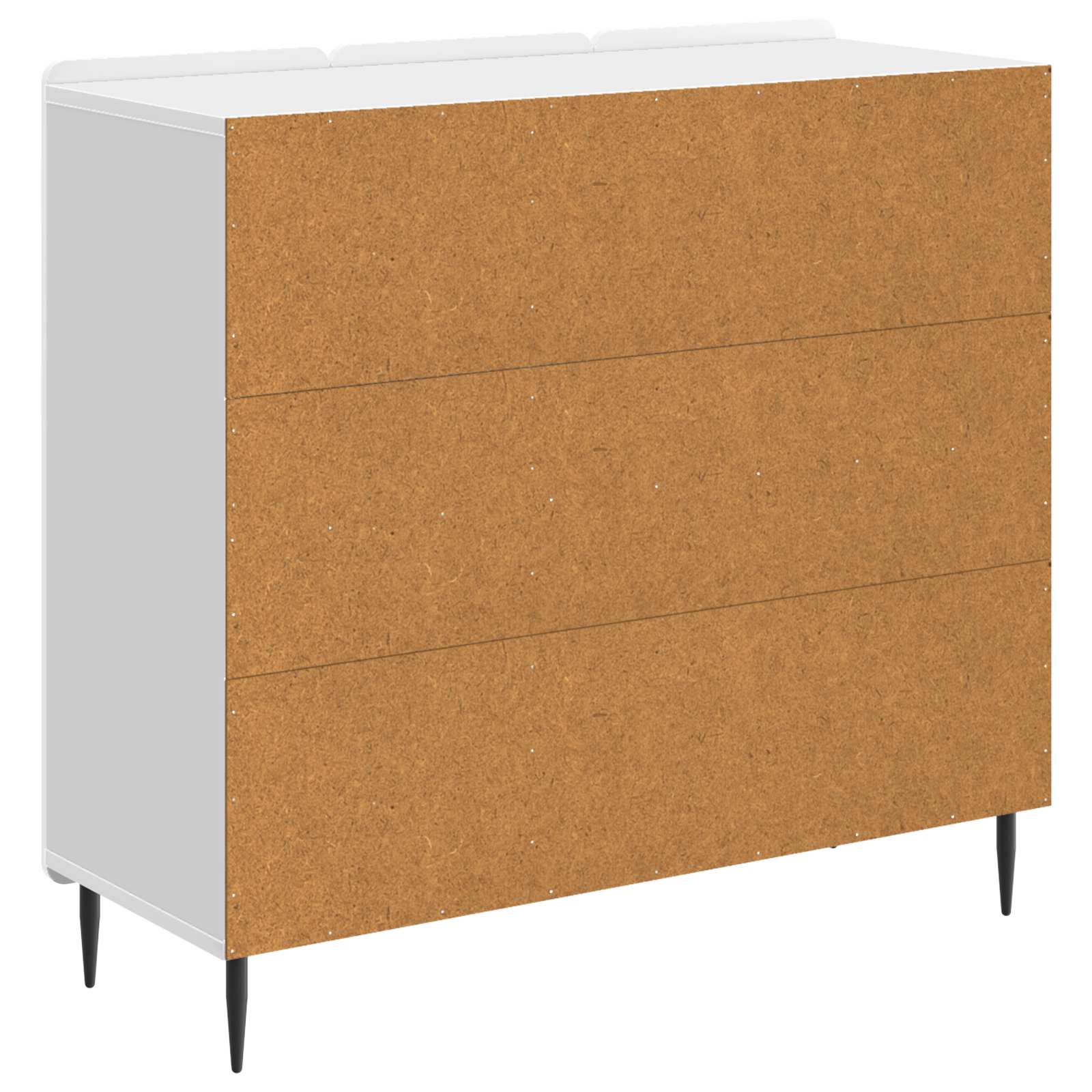 Dressoir Hoogglans Wit 89 x 34,5 x 82 cm Bewerkt hout is nu te koop bij PeponiXL, paradijselijk wonen!