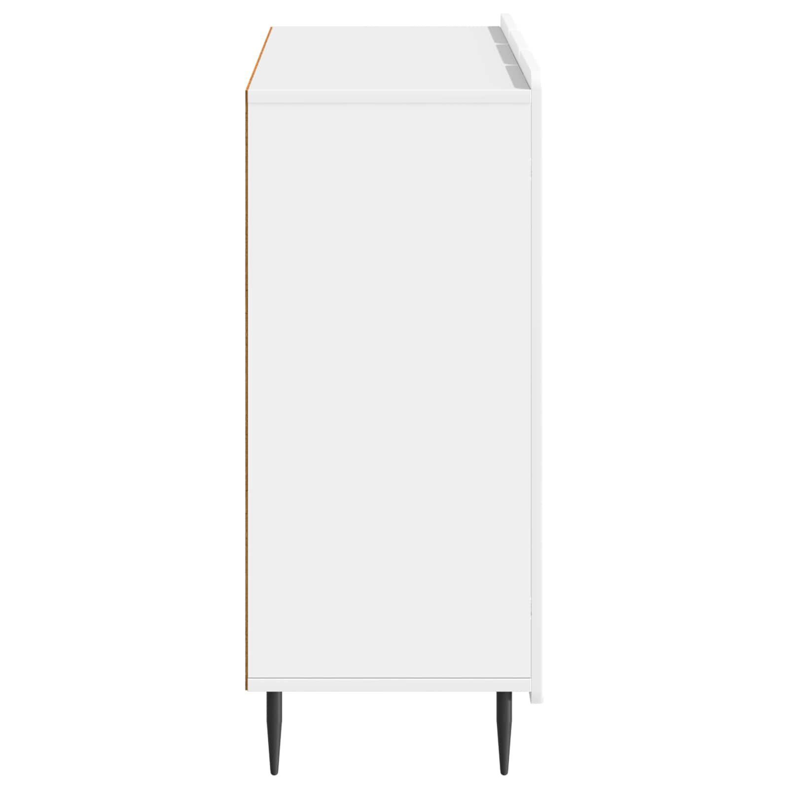 Dressoir Hoogglans Wit 89 x 34,5 x 82 cm Bewerkt hout is nu te koop bij PeponiXL, paradijselijk wonen!
