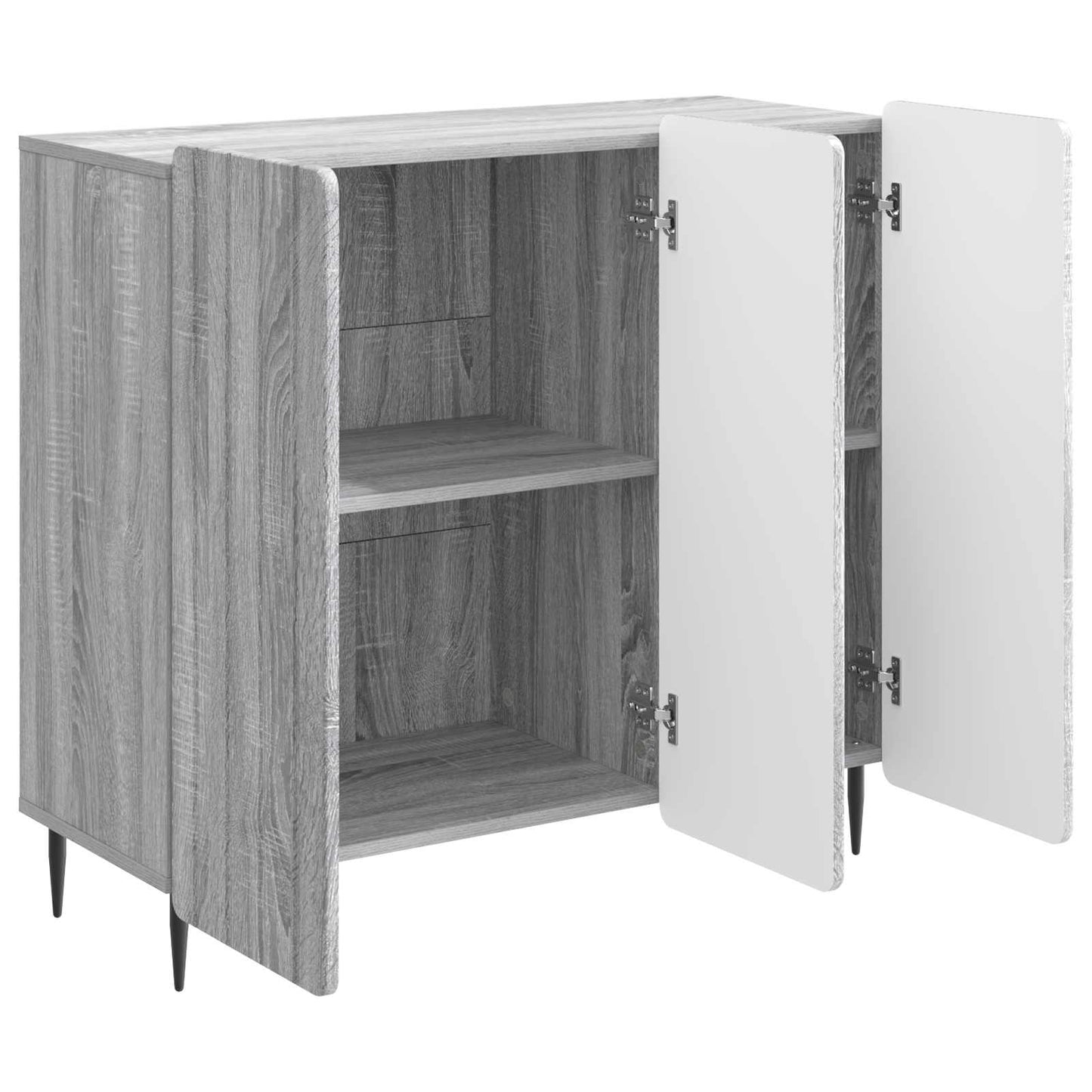 Dressoir Grijs sonoma 89 x 34,5 x 82 cm Bewerkt hout is nu te koop bij PeponiXL, paradijselijk wonen!