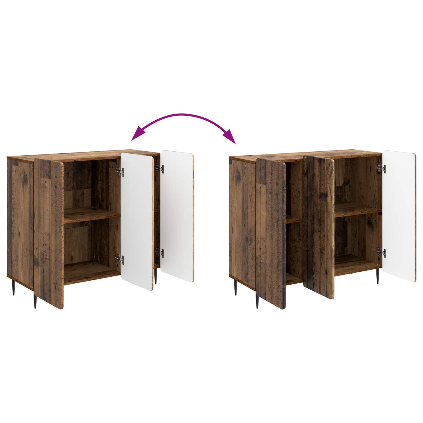 Dressoir Oud hout 89 x 34,5 x 82 cm Bewerkt hout is nu te koop bij PeponiXL, paradijselijk wonen!