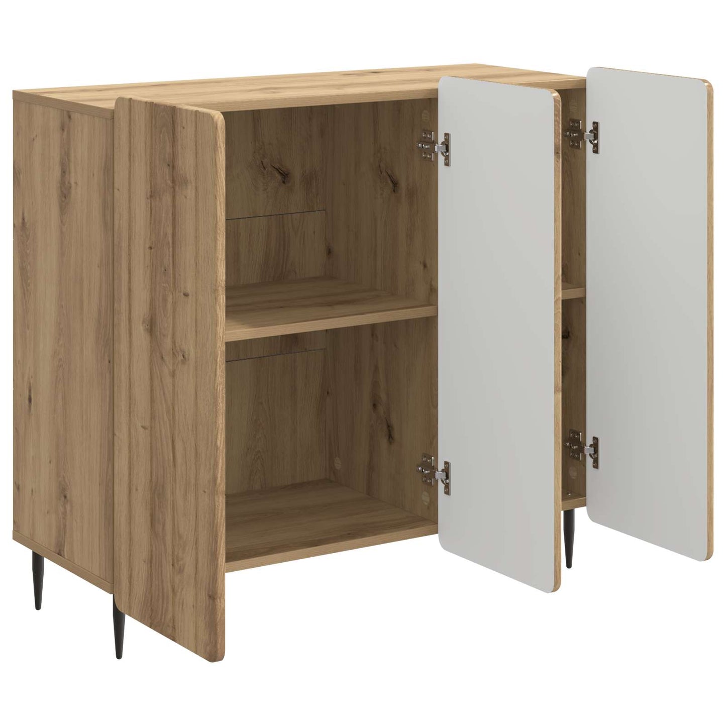 Dressoir Artisanaal eiken 89 x 34,5 x 82 cm Bewerkt hout is nu te koop bij PeponiXL, paradijselijk wonen!