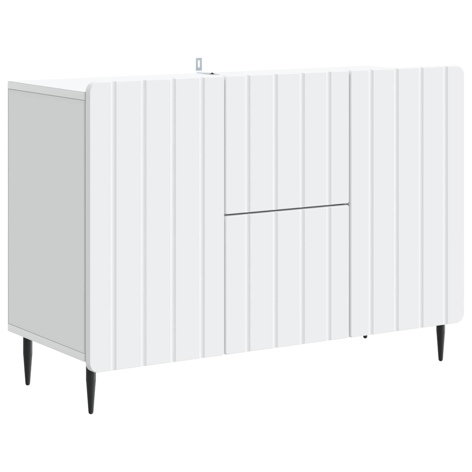 Dressoir Wit 89 x 34,5 x 62 cm Bewerkt hout is nu te koop bij PeponiXL, paradijselijk wonen!