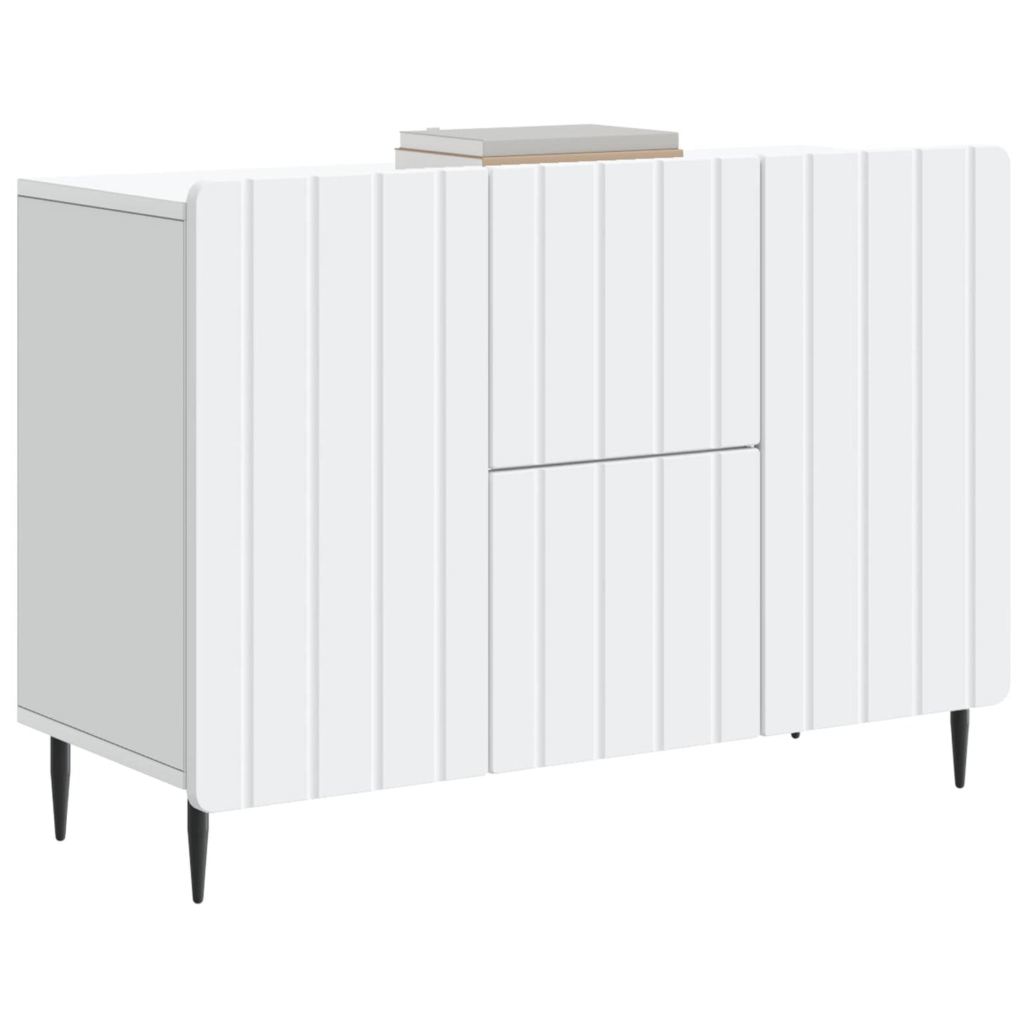 Dressoir Wit 89 x 34,5 x 62 cm Bewerkt hout is nu te koop bij PeponiXL, paradijselijk wonen!