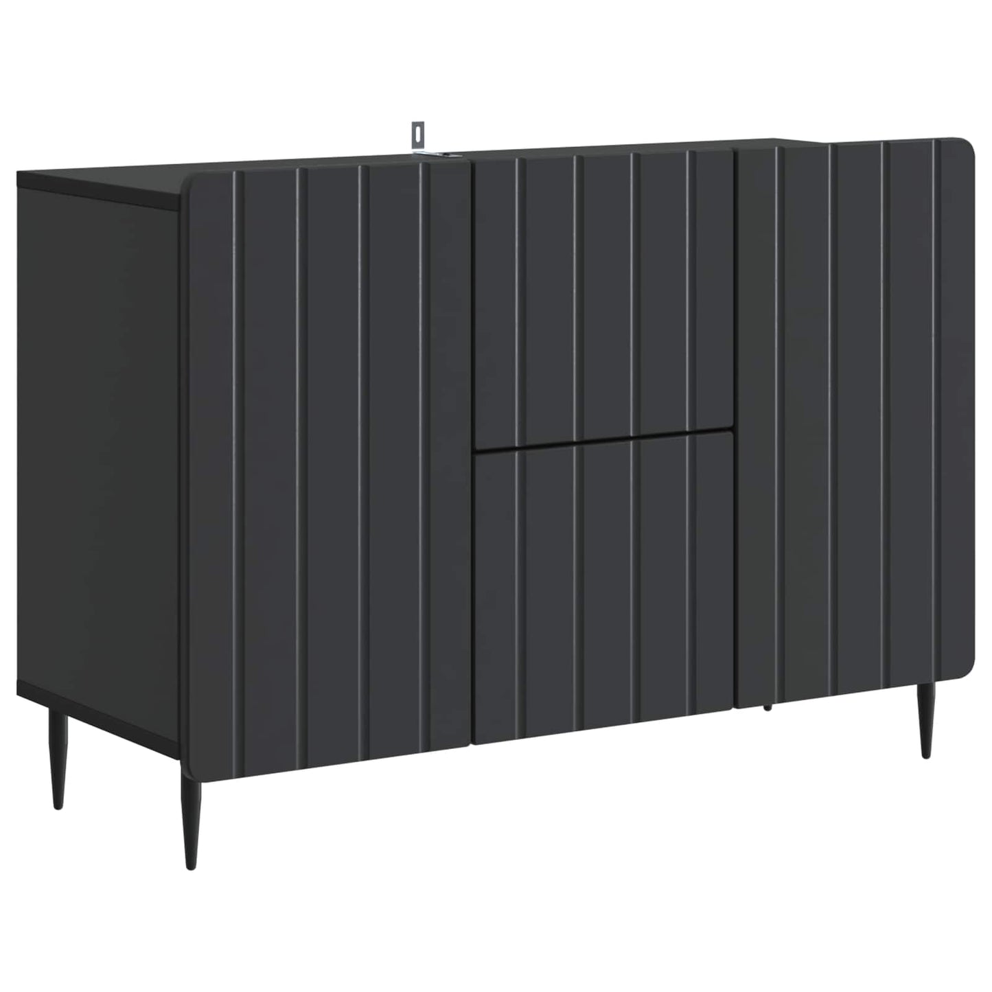 Dressoir met lade Zwart 89 x 34,5 x 62 cm Bewerkt hout is nu te koop bij PeponiXL, paradijselijk wonen!