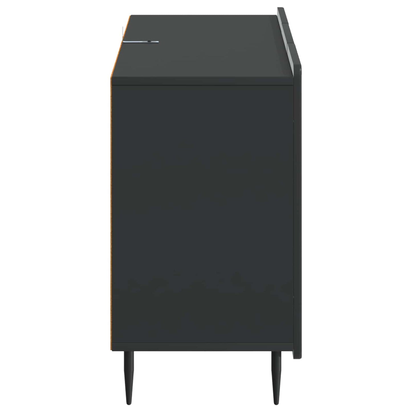 Dressoir met lade Zwart 89 x 34,5 x 62 cm Bewerkt hout is nu te koop bij PeponiXL, paradijselijk wonen!