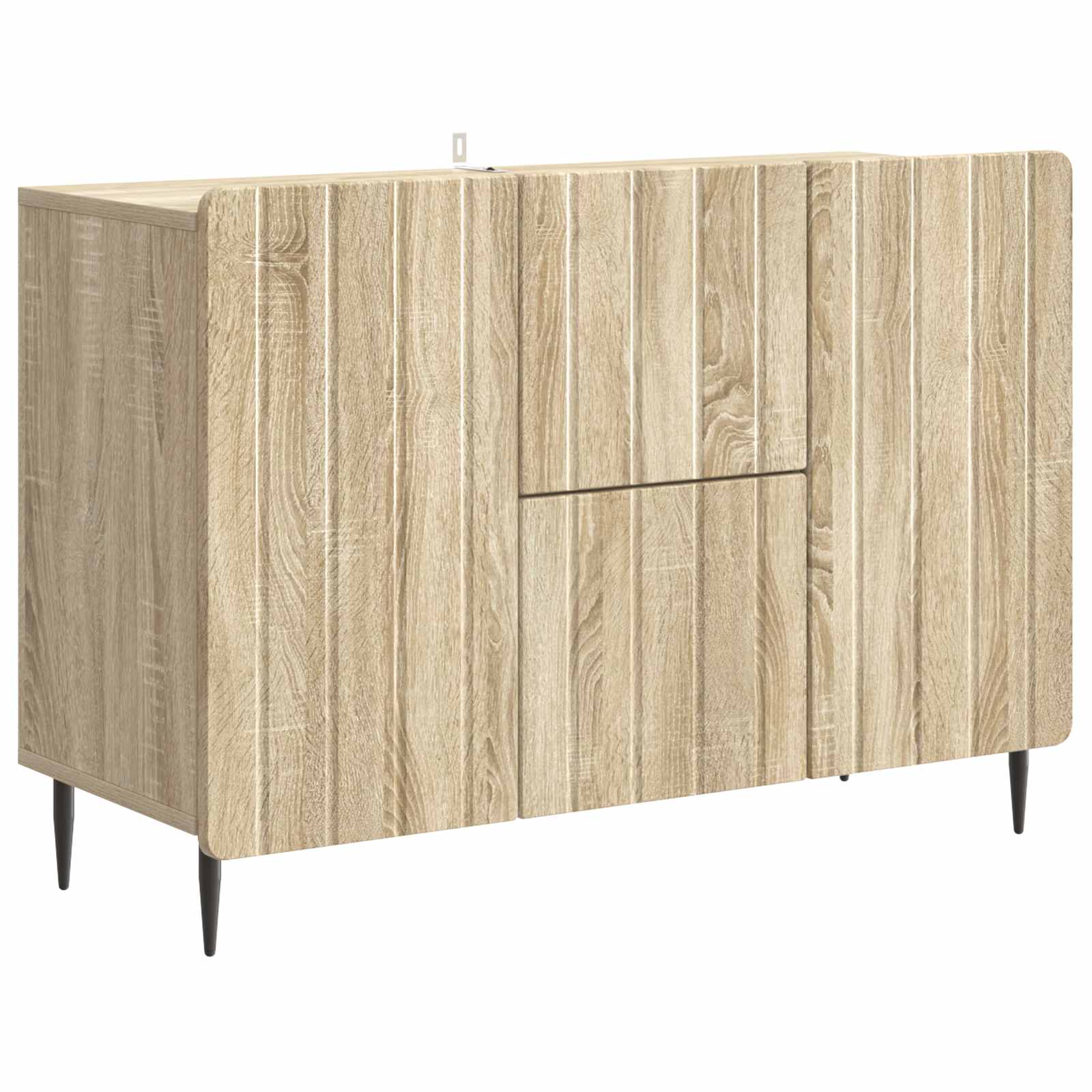 Dressoir met lade Sonoma Eiken 89 x 34,5 x 62 cm Bewerkt hout is nu te koop bij PeponiXL, paradijselijk wonen!