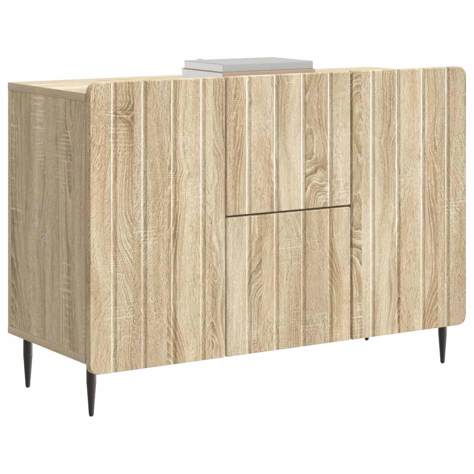 Dressoir met lade Sonoma Eiken 89 x 34,5 x 62 cm Bewerkt hout is nu te koop bij PeponiXL, paradijselijk wonen!