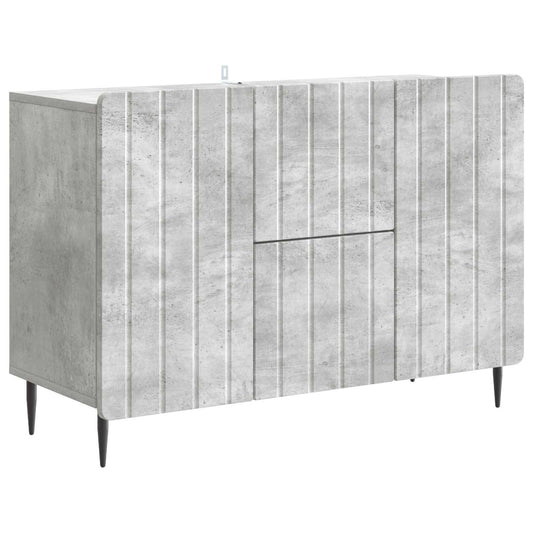 Dressoir met lade Betongrijs 89 x 34,5 x 62 cm Bewerkt hout is nu te koop bij PeponiXL, paradijselijk wonen!