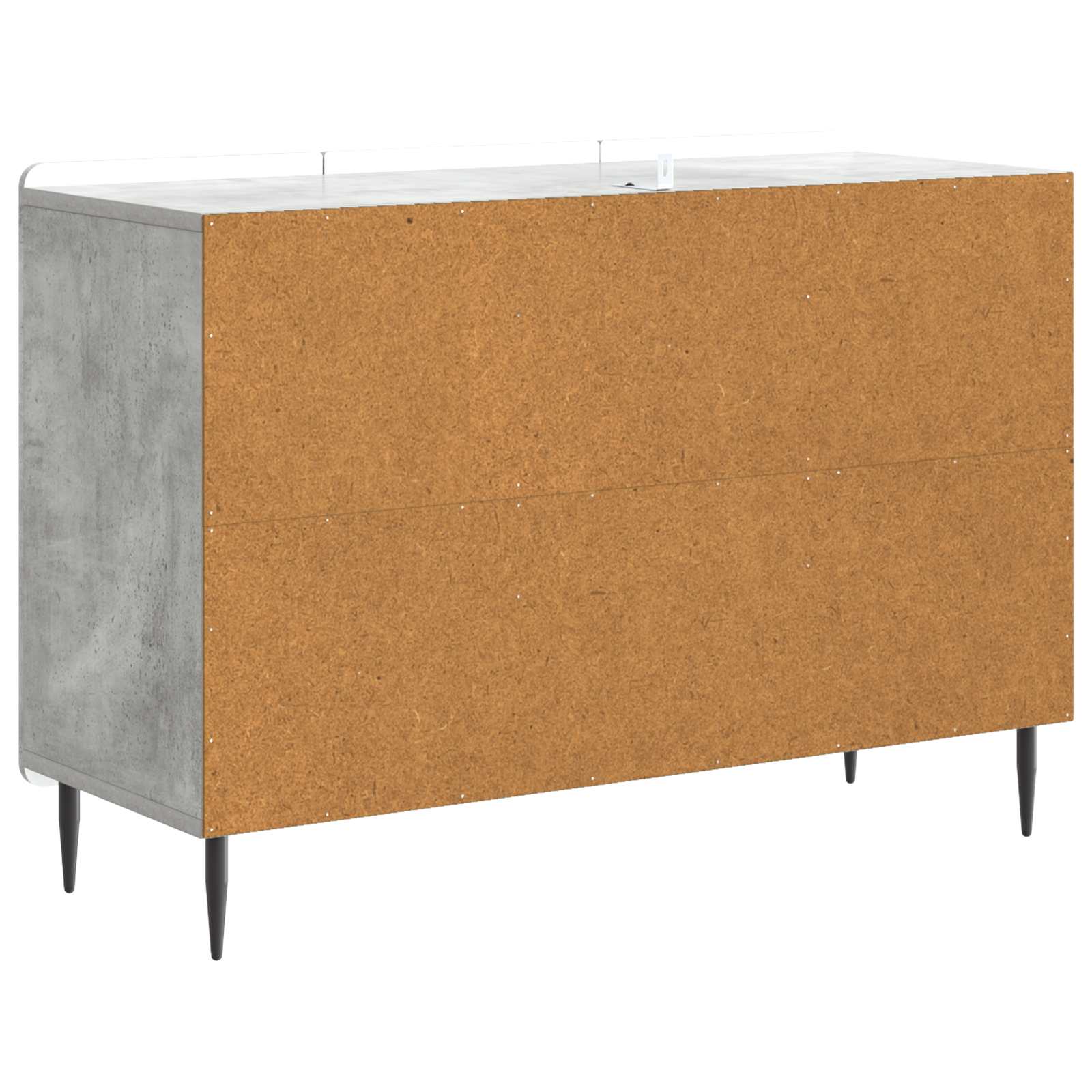 Dressoir met lade Betongrijs 89 x 34,5 x 62 cm Bewerkt hout is nu te koop bij PeponiXL, paradijselijk wonen!
