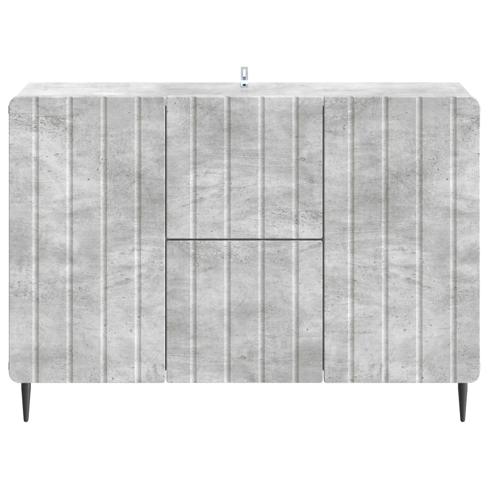 Dressoir met lade Betongrijs 89 x 34,5 x 62 cm Bewerkt hout is nu te koop bij PeponiXL, paradijselijk wonen!