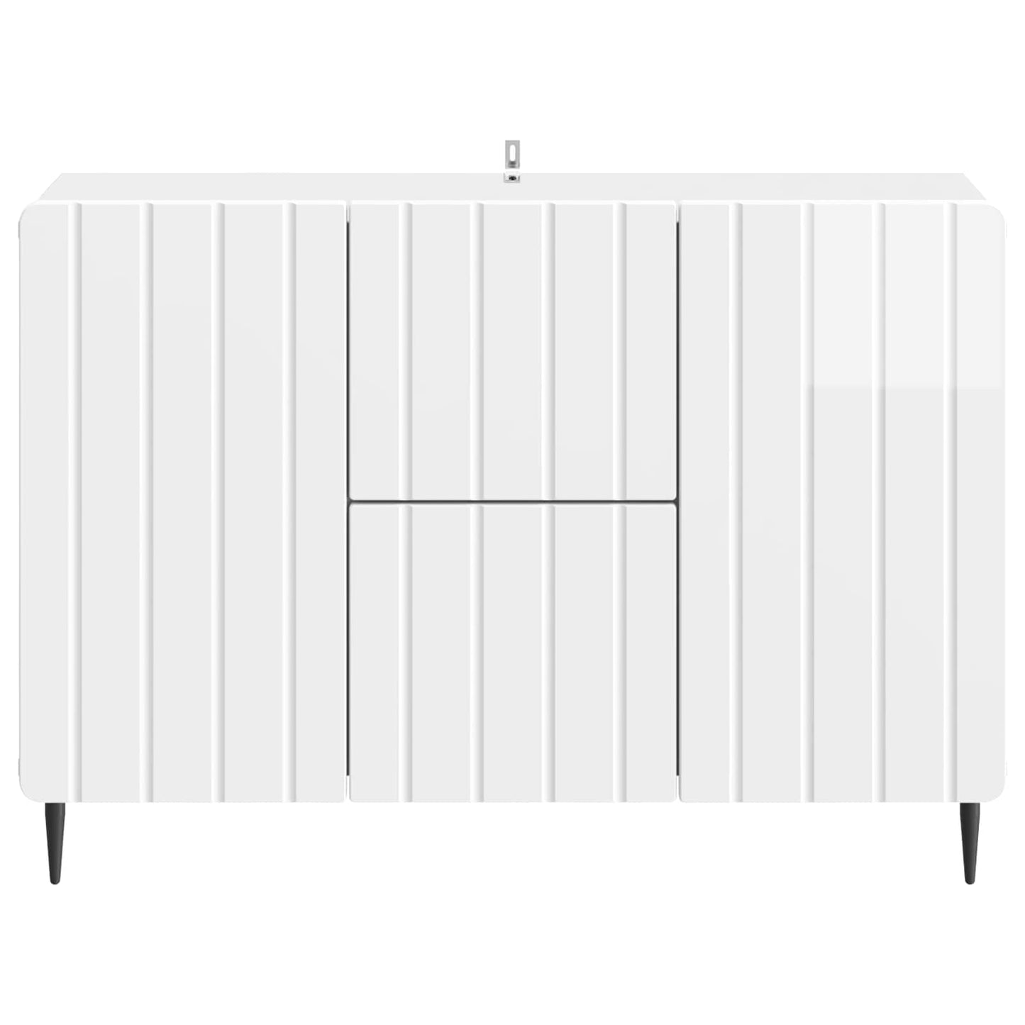 Dressoir met lade Hoogglans Wit 89 x 34,5 x 62 cm Bewerkt hout is nu te koop bij PeponiXL, paradijselijk wonen!