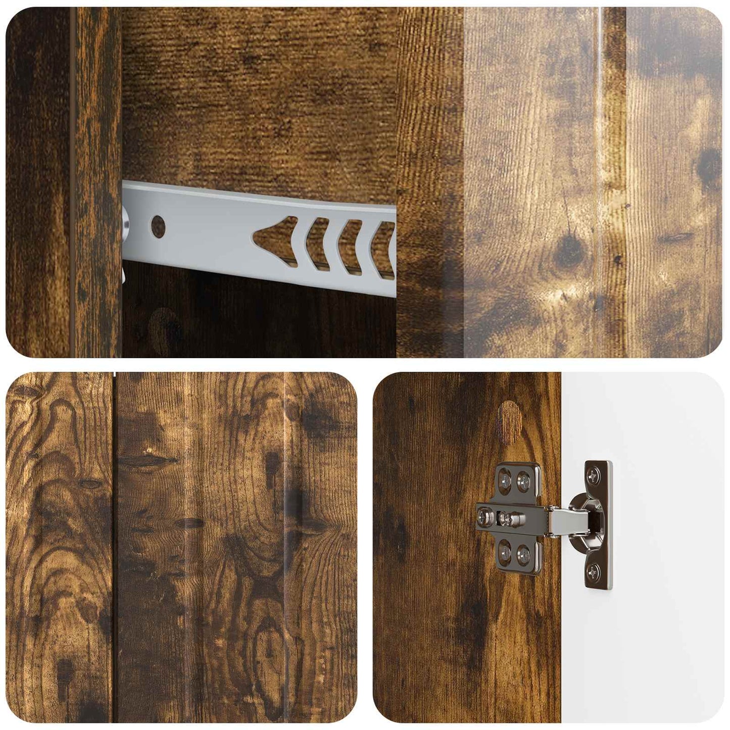 Dressoir met lade Gerookt eiken 89 x 34,5 x 62 cm Bewerkt hout is nu te koop bij PeponiXL, paradijselijk wonen!