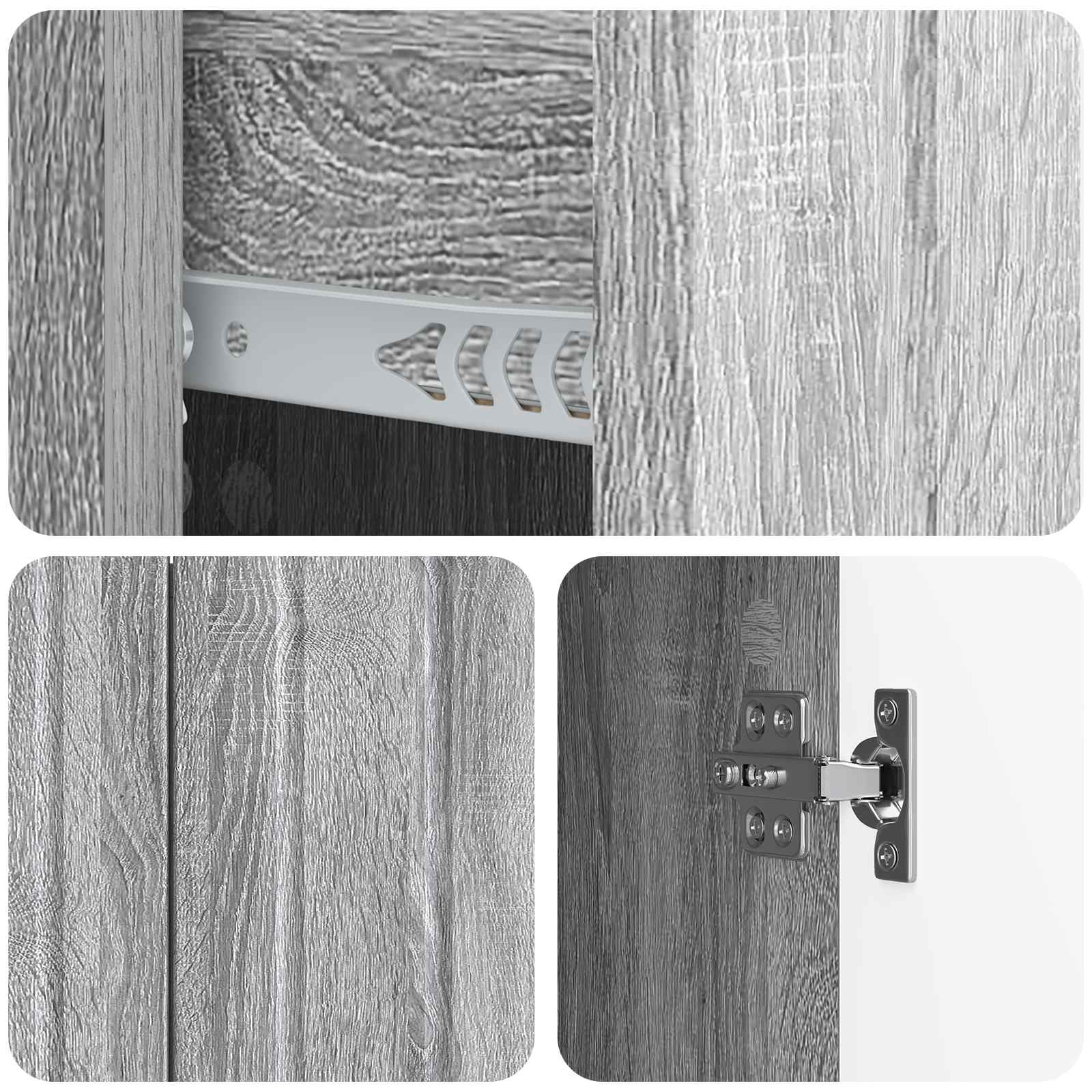 Dressoir met lade Grijs sonoma 89 x 34,5 x 62 cm Bewerkt hout is nu te koop bij PeponiXL, paradijselijk wonen!