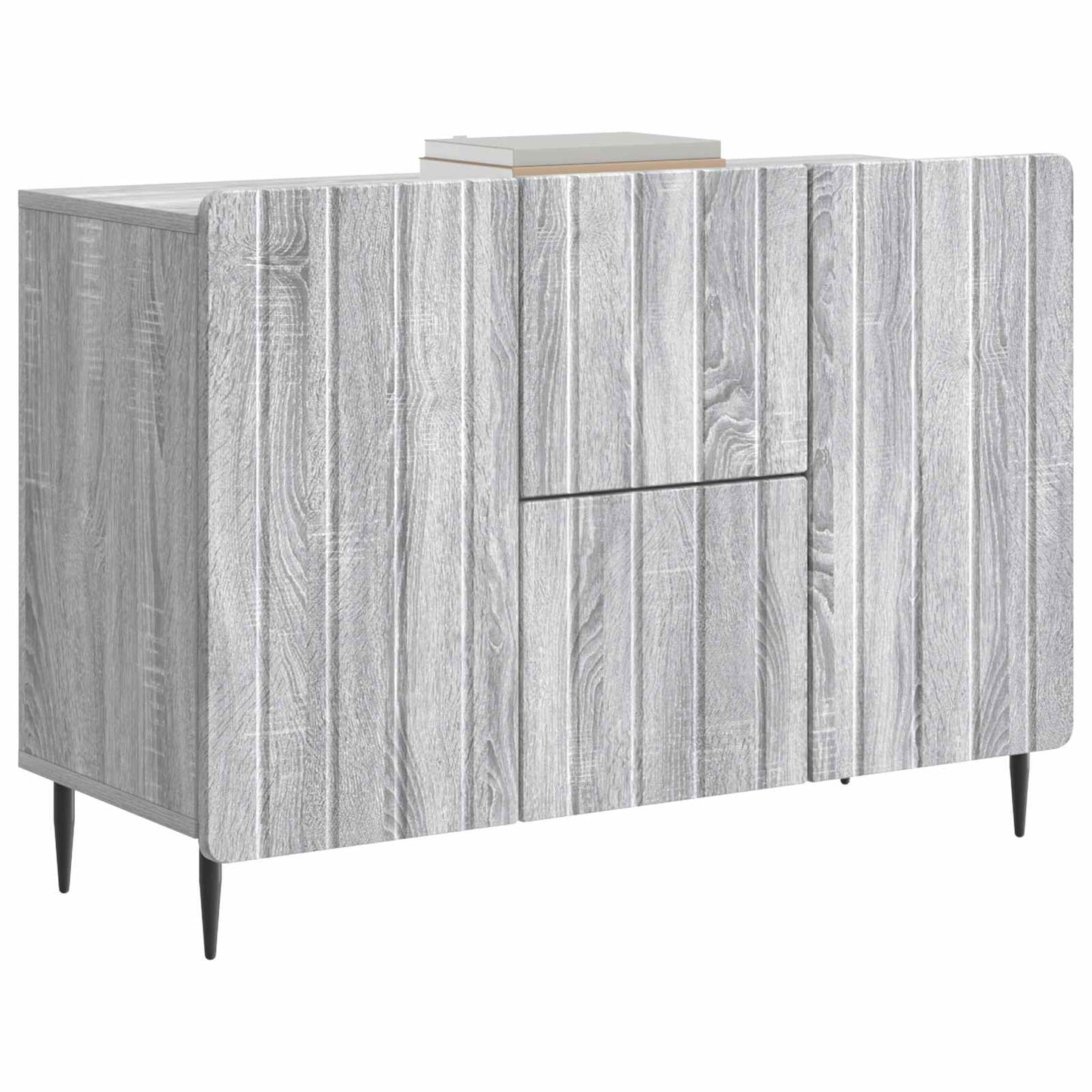 Dressoir met lade Grijs sonoma 89 x 34,5 x 62 cm Bewerkt hout is nu te koop bij PeponiXL, paradijselijk wonen!