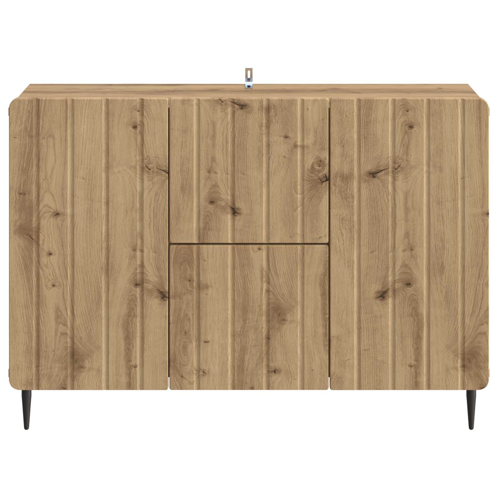 Dressoir Artisanaal eiken 89 x 34,5 x 62 cm Bewerkt hout is nu te koop bij PeponiXL, paradijselijk wonen!