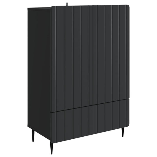 Dressoir met lade Zwart 66 x 34,5 x 97 cm Bewerkt hout is nu te koop bij PeponiXL, paradijselijk wonen!