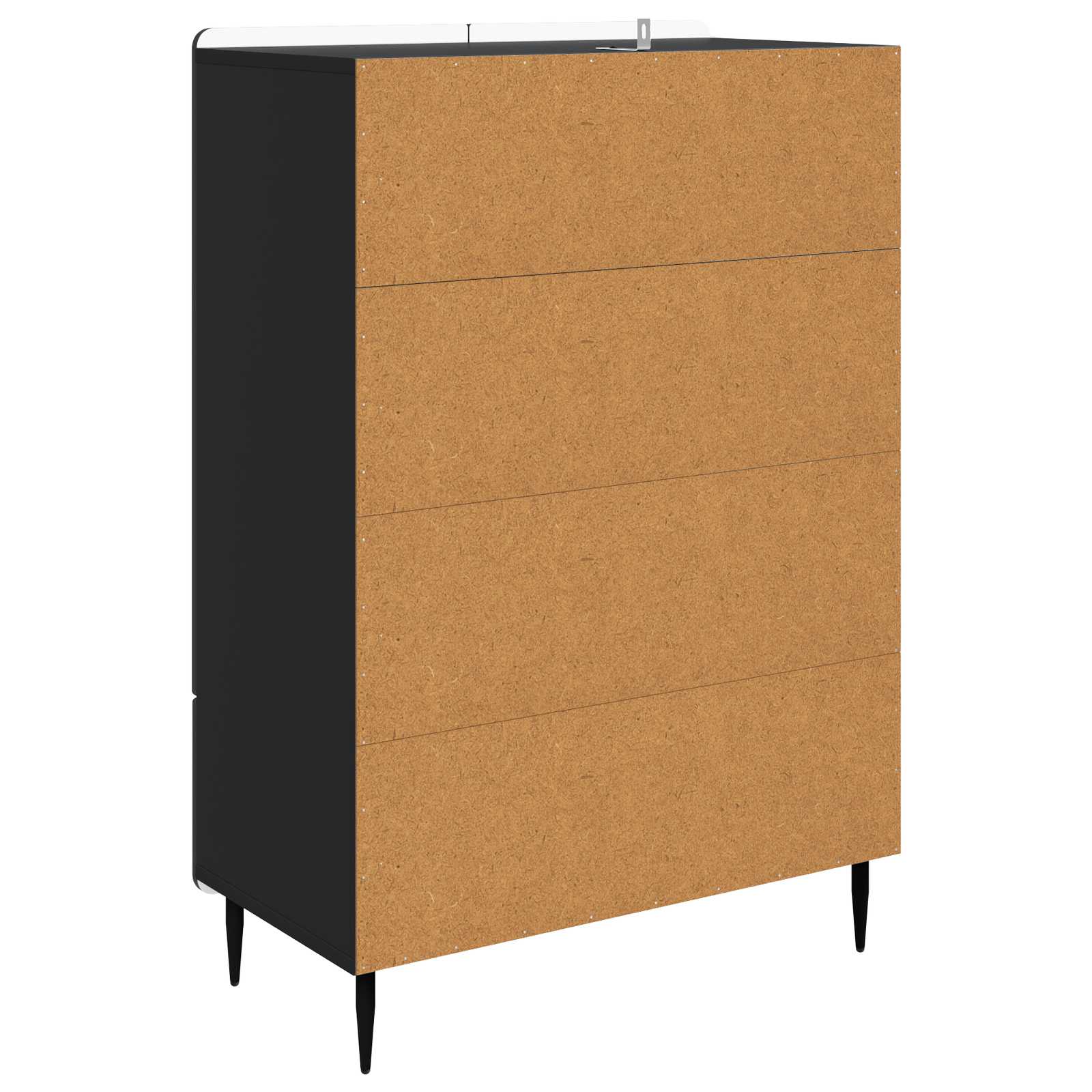 Dressoir met lade Zwart 66 x 34,5 x 97 cm Bewerkt hout is nu te koop bij PeponiXL, paradijselijk wonen!
