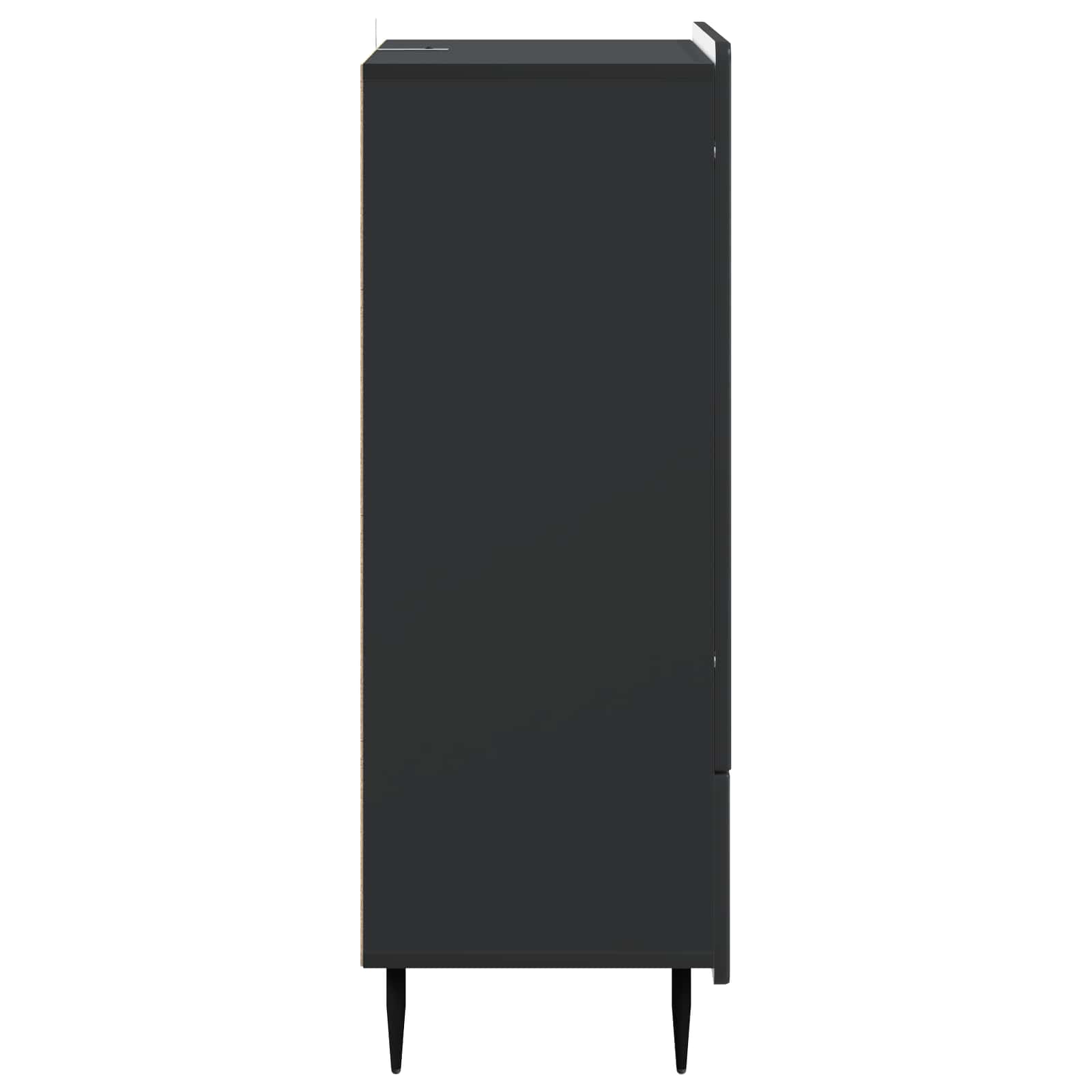 Dressoir met lade Zwart 66 x 34,5 x 97 cm Bewerkt hout is nu te koop bij PeponiXL, paradijselijk wonen!