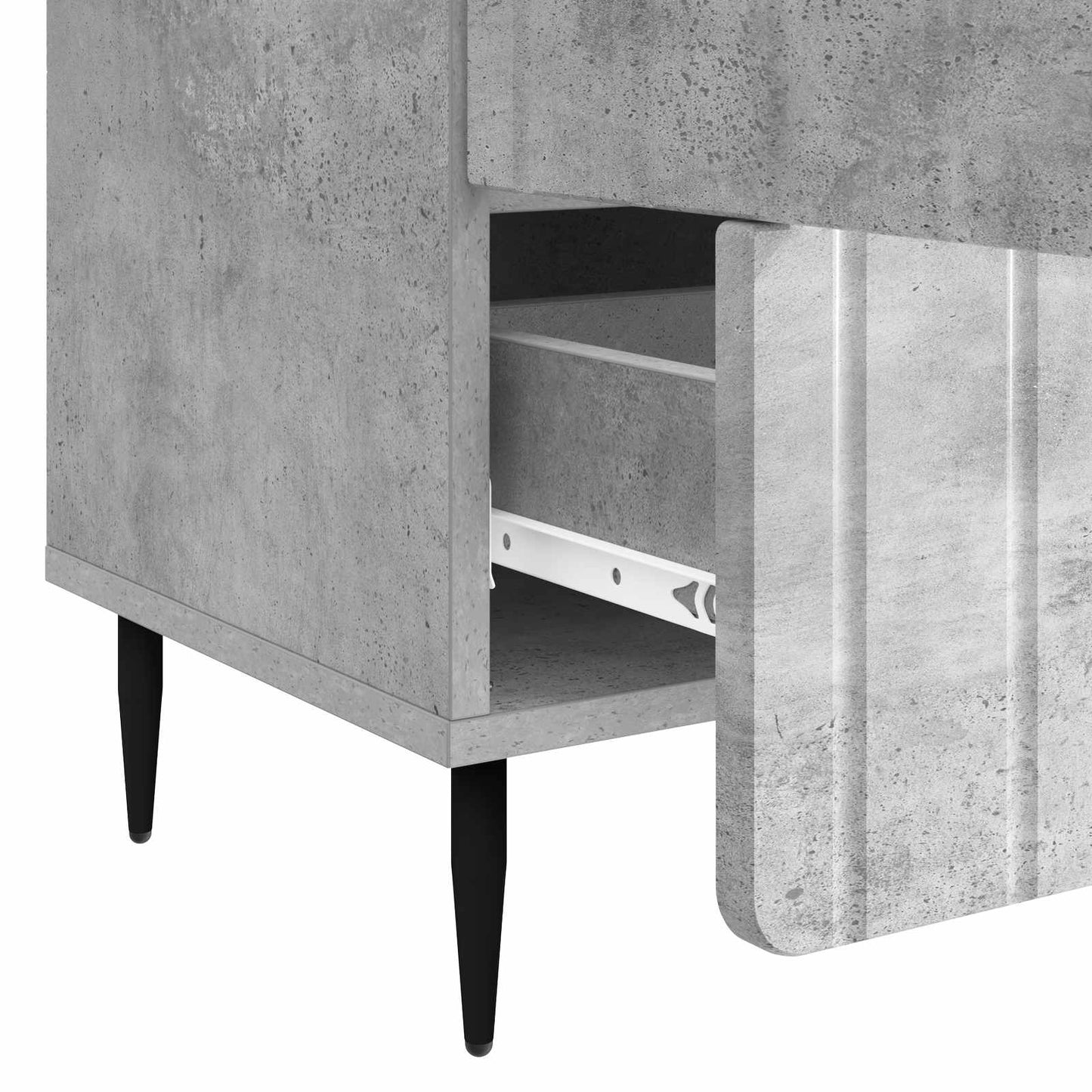 Dressoir met lade Betongrijs 66 x 34,5 x 97 cm Bewerkt hout is nu te koop bij PeponiXL, paradijselijk wonen!