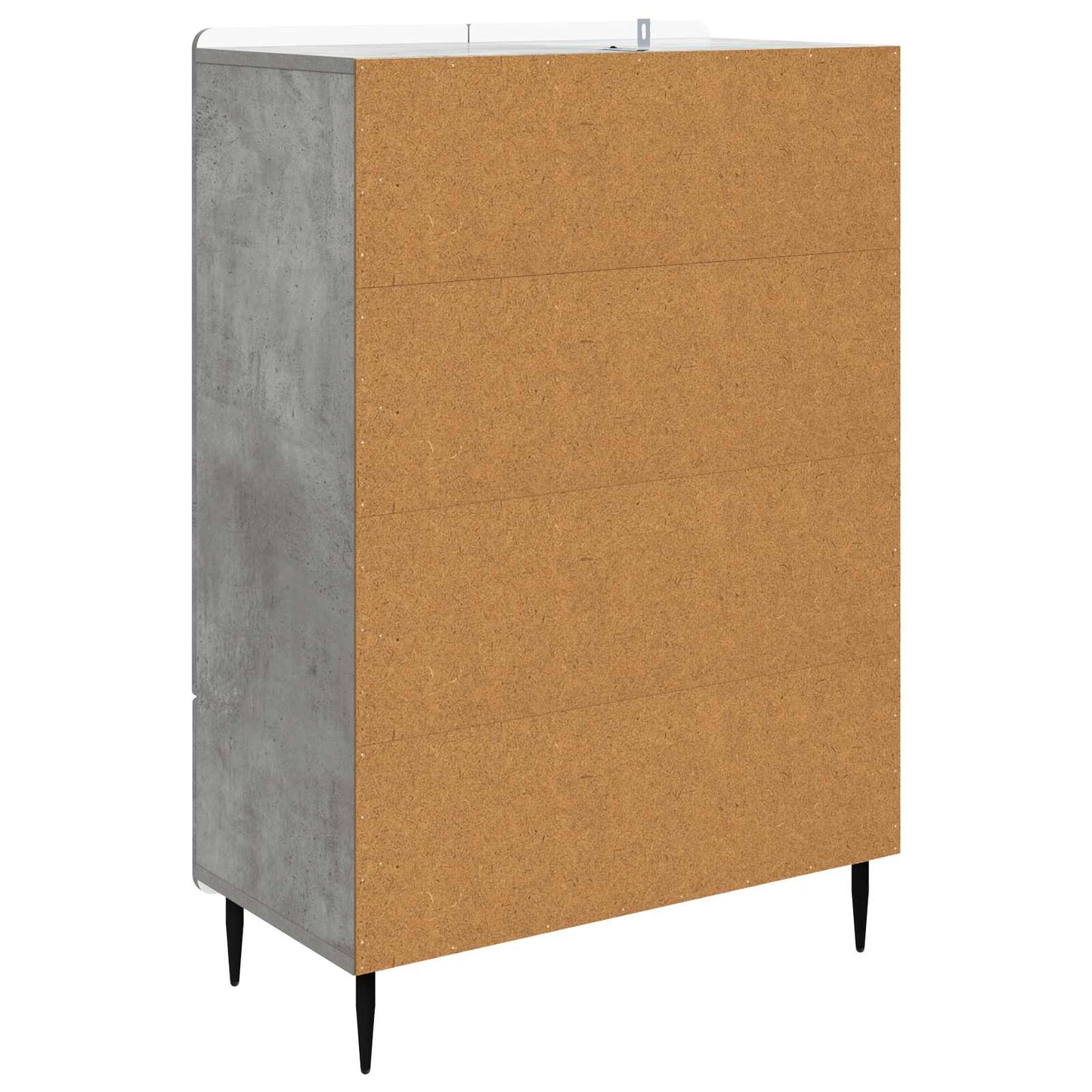 Dressoir met lade Betongrijs 66 x 34,5 x 97 cm Bewerkt hout is nu te koop bij PeponiXL, paradijselijk wonen!