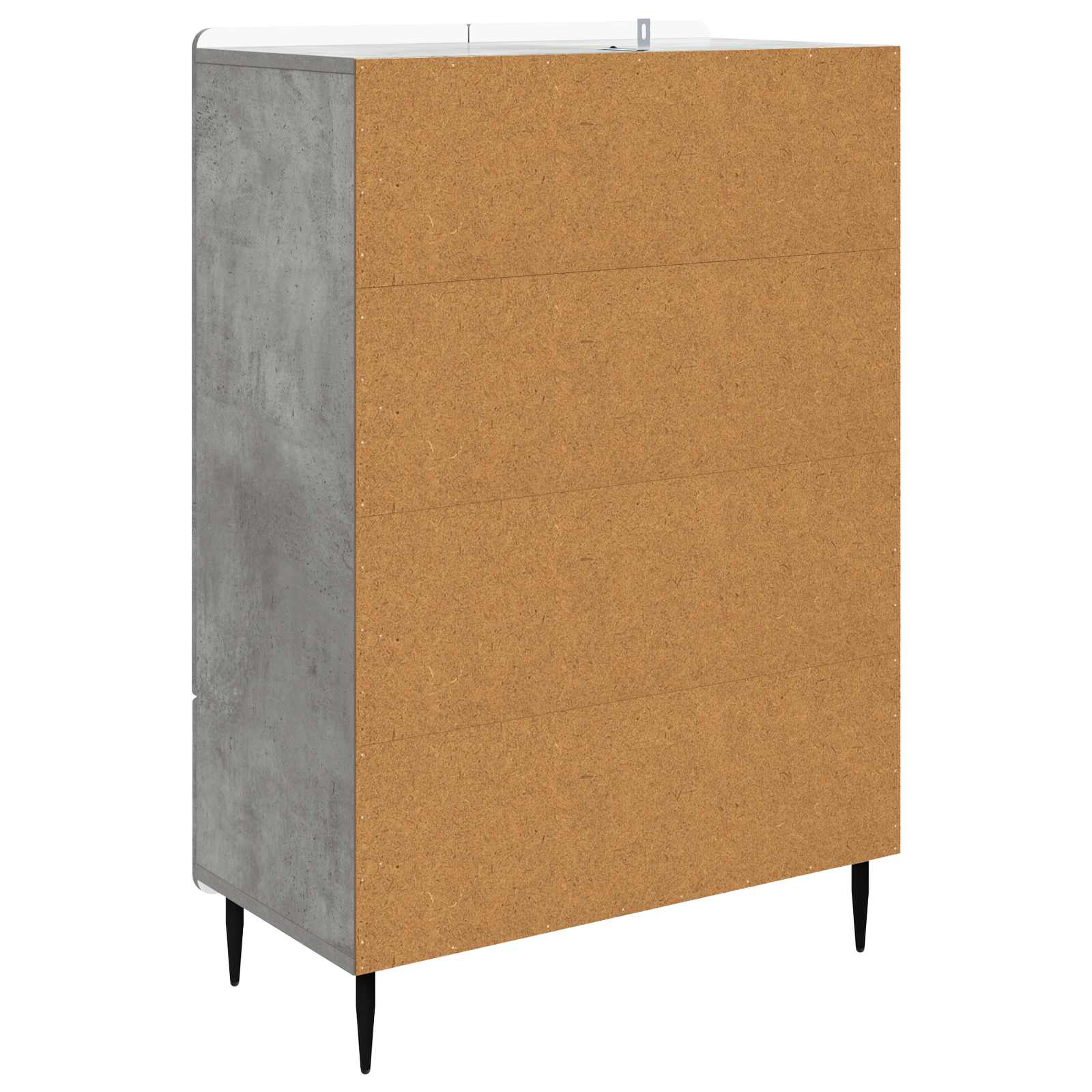 Dressoir met lade Betongrijs 66 x 34,5 x 97 cm Bewerkt hout is nu te koop bij PeponiXL, paradijselijk wonen!