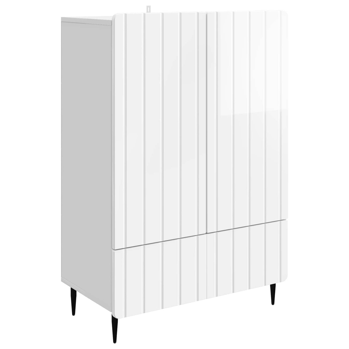 Dressoir met lade Hoogglans Wit 66 x 34,5 x 97 cm Bewerkt hout is nu te koop bij PeponiXL, paradijselijk wonen!