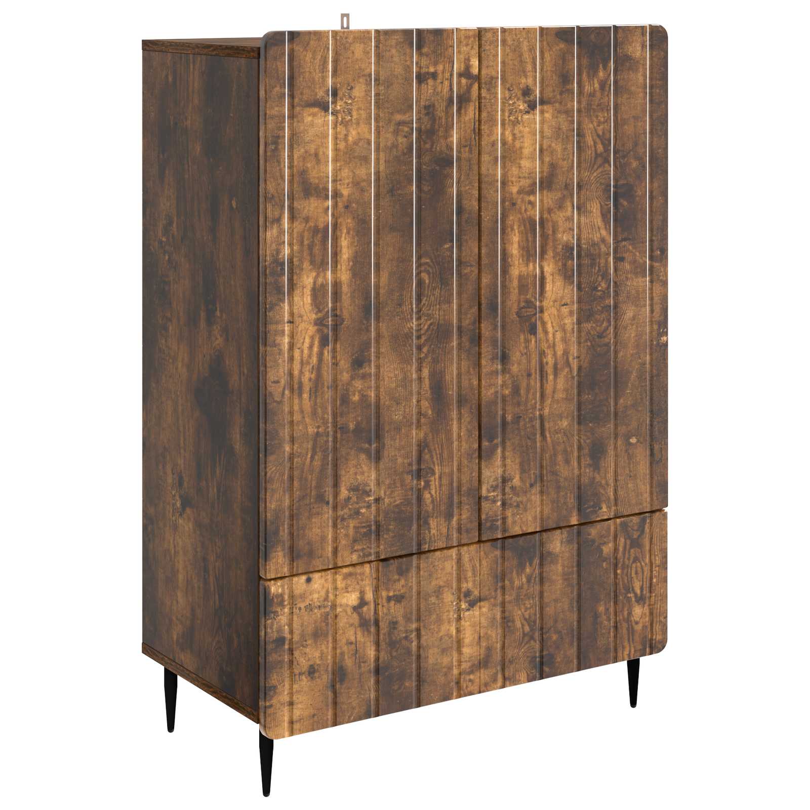 Dressoir met lade Gerookt eiken 66 x 34,5 x 97 cm Bewerkt hout is nu te koop bij PeponiXL, paradijselijk wonen!
