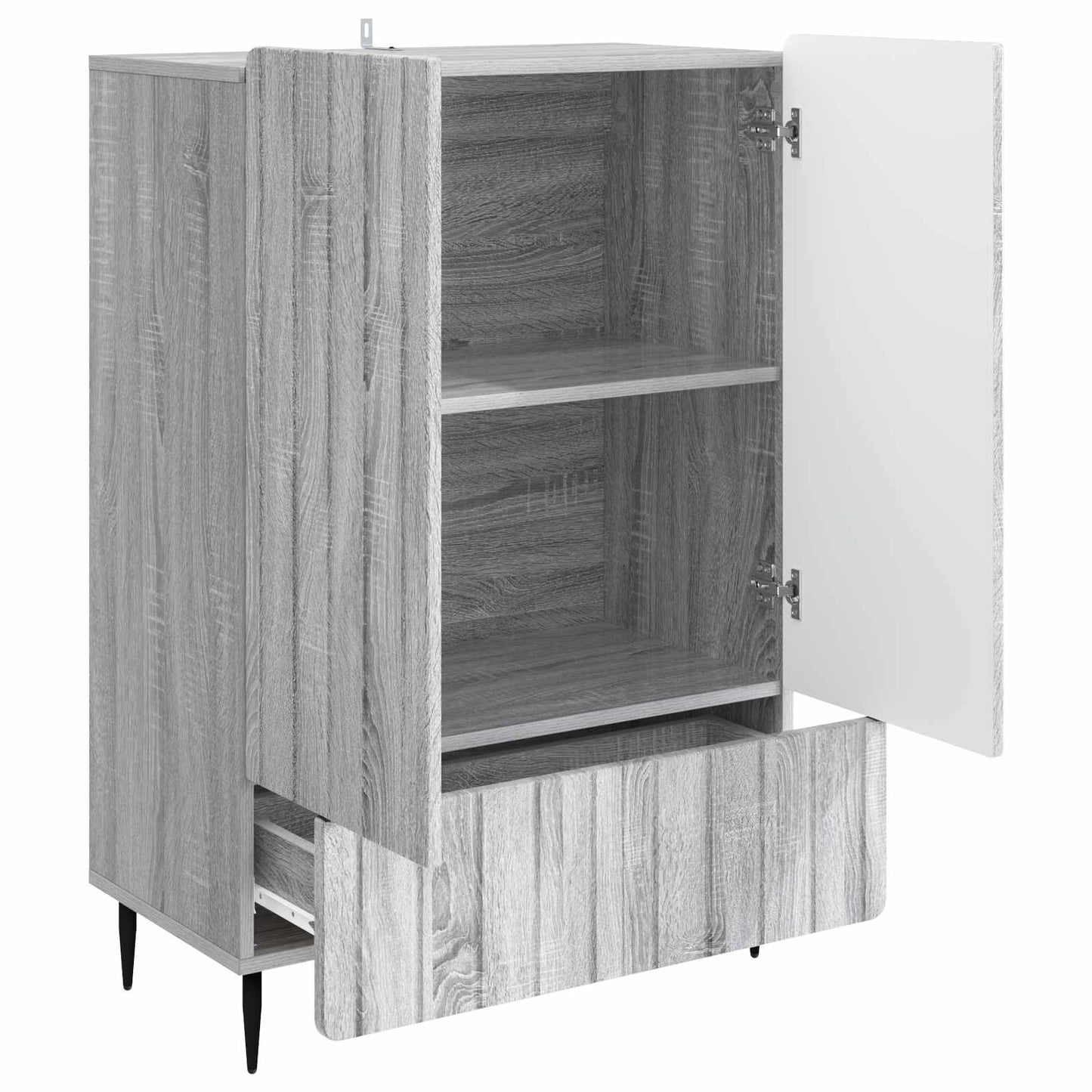 Dressoir met lade Grijs sonoma 66 x 34,5 x 97 cm Bewerkt hout is nu te koop bij PeponiXL, paradijselijk wonen!