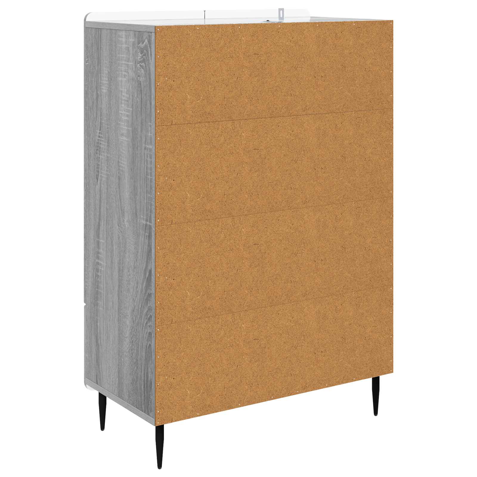 Dressoir met lade Grijs sonoma 66 x 34,5 x 97 cm Bewerkt hout is nu te koop bij PeponiXL, paradijselijk wonen!