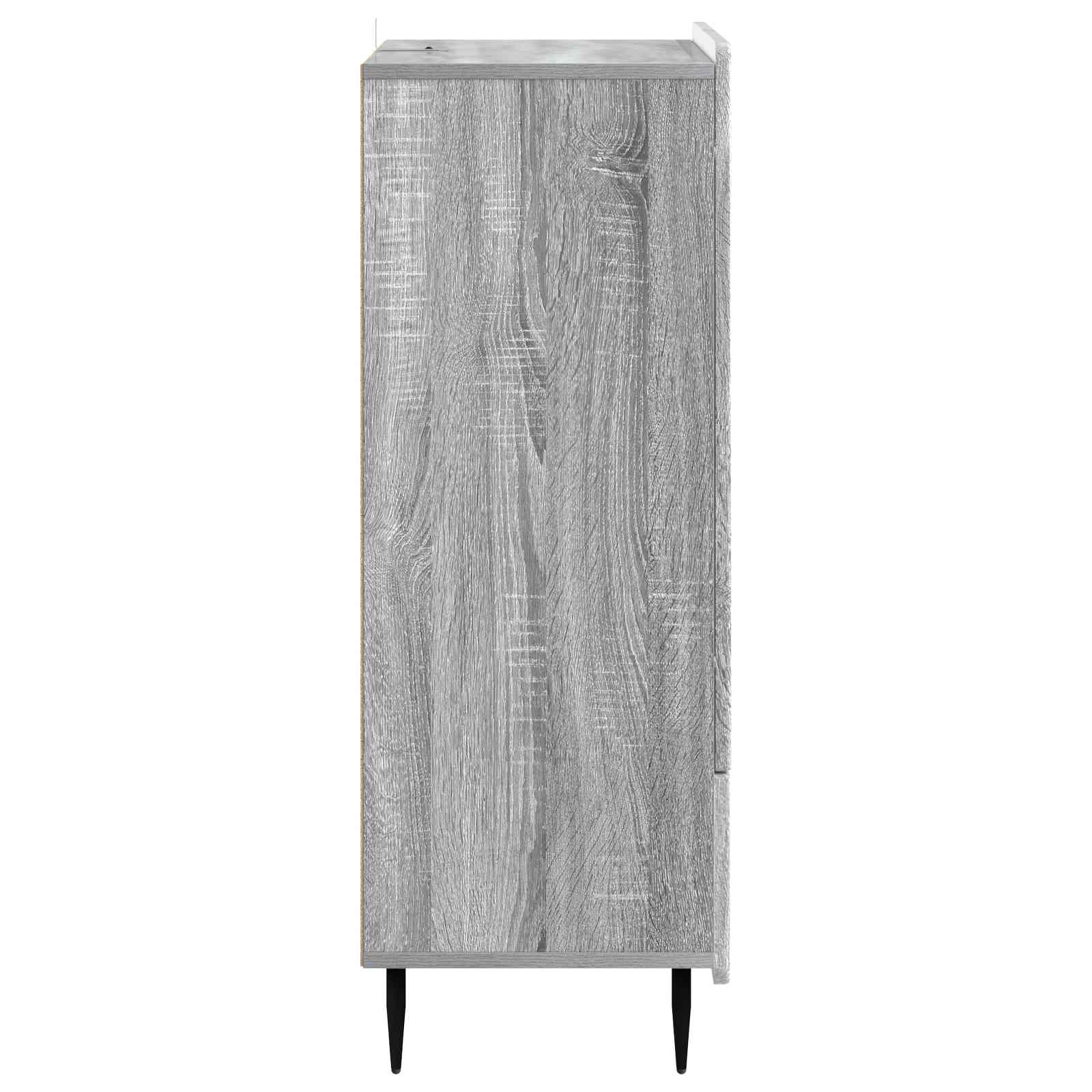 Dressoir met lade Grijs sonoma 66 x 34,5 x 97 cm Bewerkt hout is nu te koop bij PeponiXL, paradijselijk wonen!