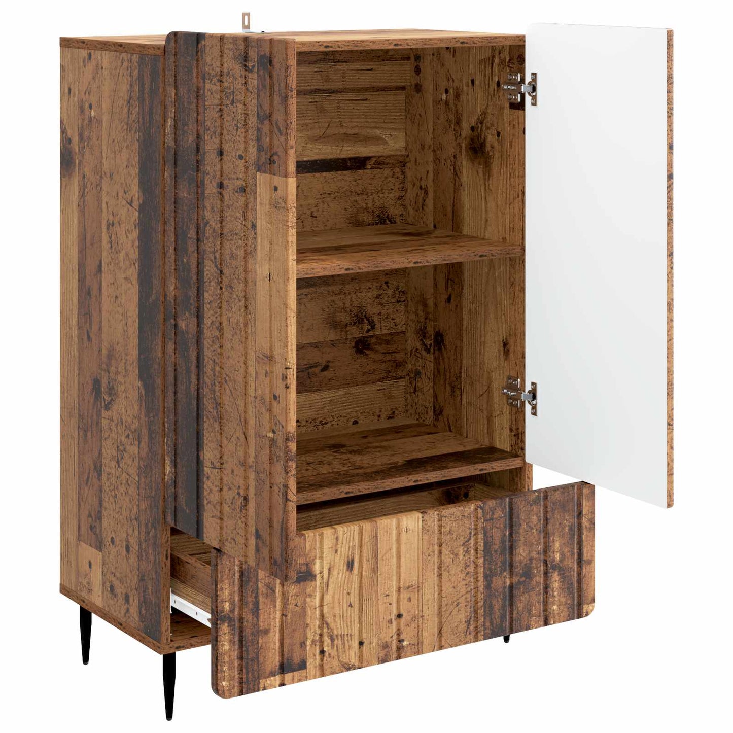 Dressoir met lade Oud hout 66 x 34,5 x 97 cm Bewerkt hout is nu te koop bij PeponiXL, paradijselijk wonen!