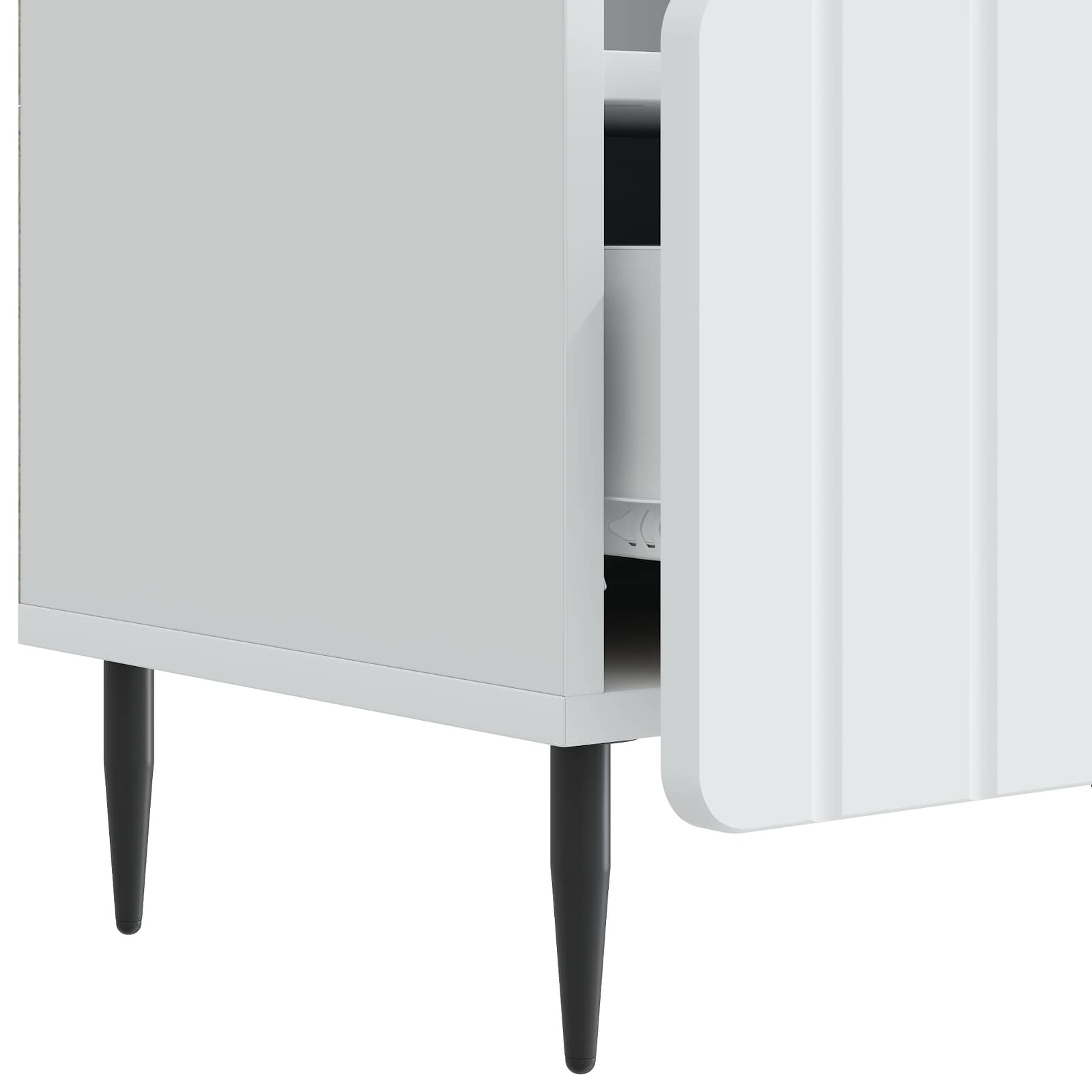 TV-kast met lade Wit 102 x 34,5 x 50 cm Bewerkt hout is nu te koop bij PeponiXL, paradijselijk wonen!