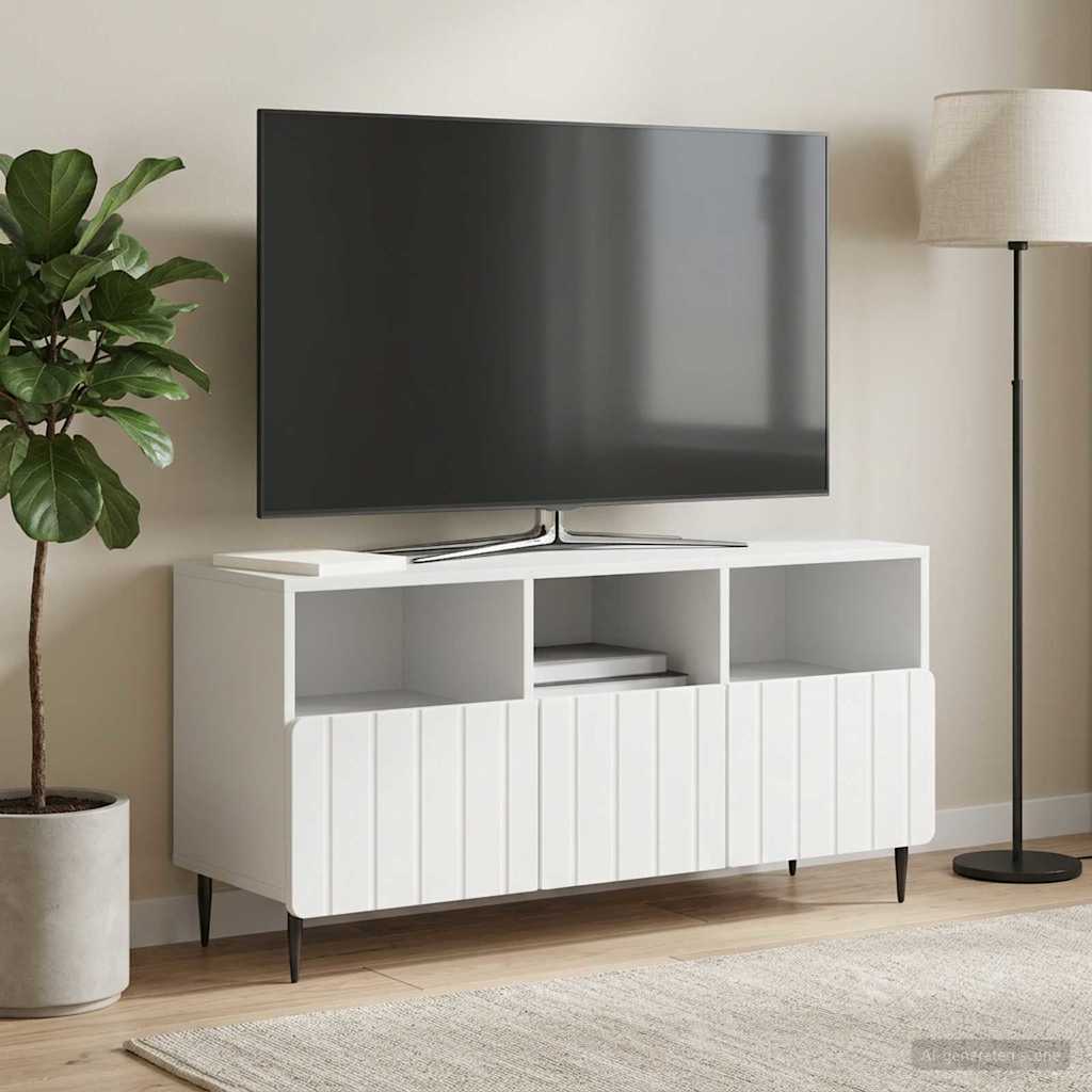 TV-kast met lade Wit 102 x 34,5 x 50 cm Bewerkt hout is nu te koop bij PeponiXL, paradijselijk wonen!