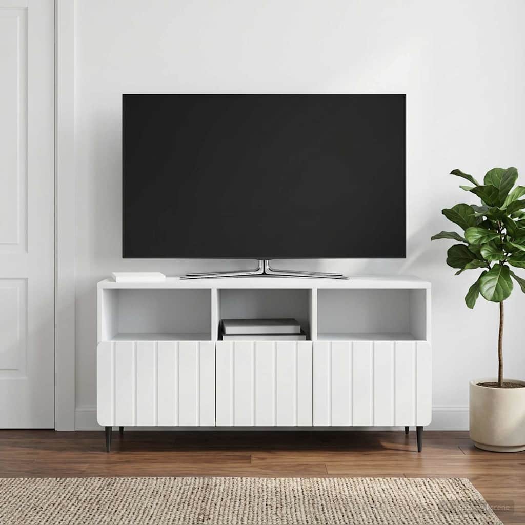 TV-kast met lade Wit 102 x 34,5 x 50 cm Bewerkt hout is nu te koop bij PeponiXL, paradijselijk wonen!