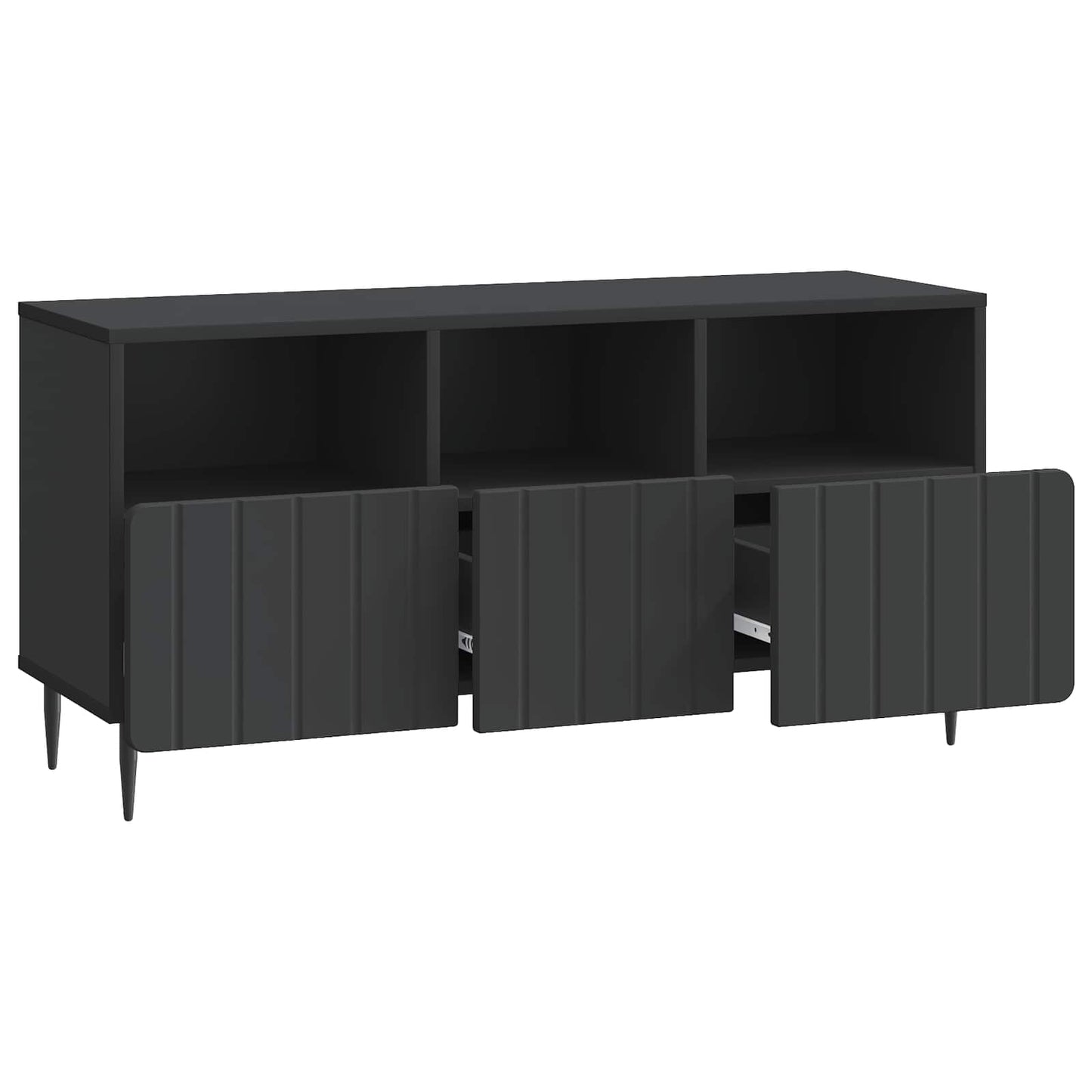 TV-kast met lade Zwart 102 x 34,5 x 50 cm Bewerkt hout is nu te koop bij PeponiXL, paradijselijk wonen!