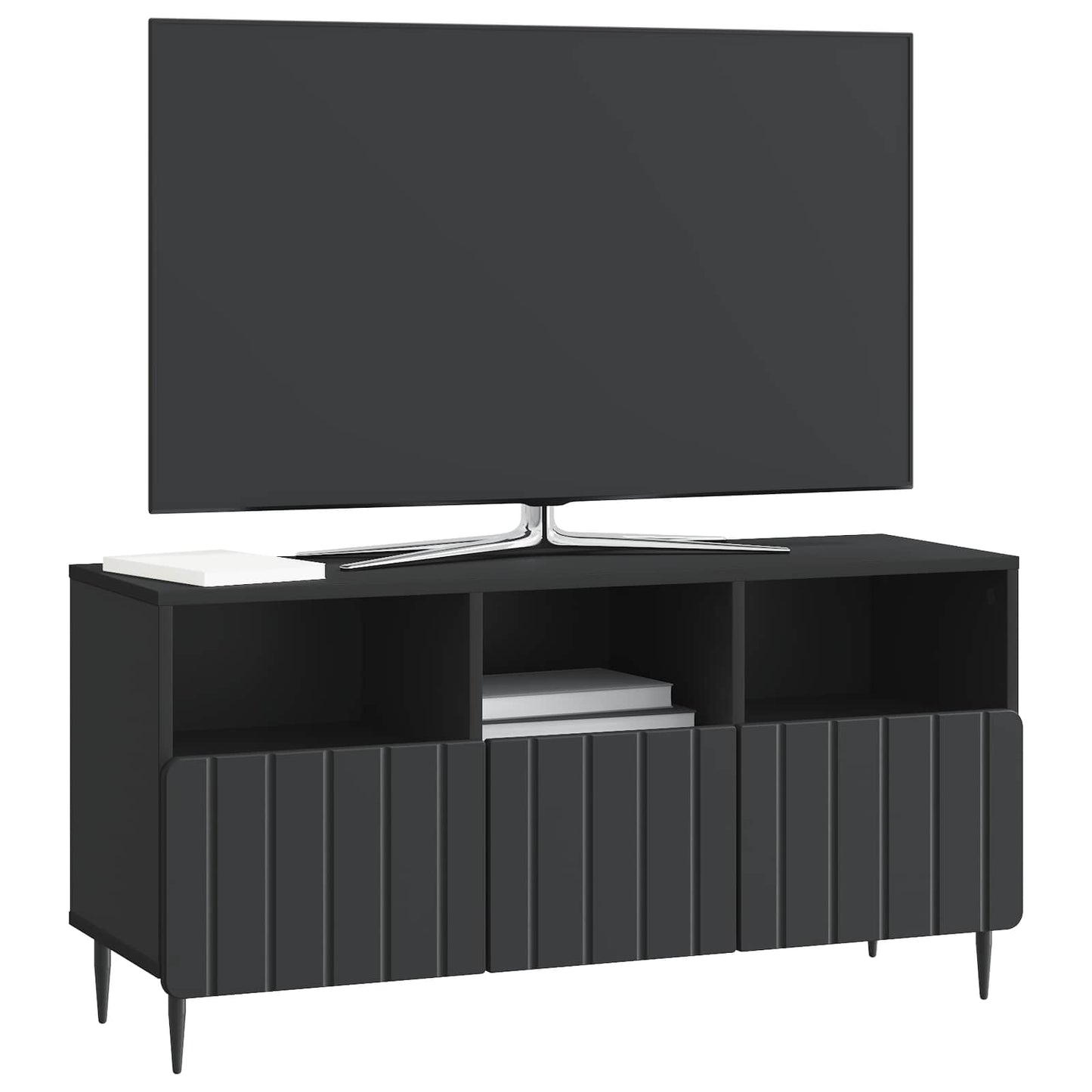 TV-kast met lade Zwart 102 x 34,5 x 50 cm Bewerkt hout is nu te koop bij PeponiXL, paradijselijk wonen!