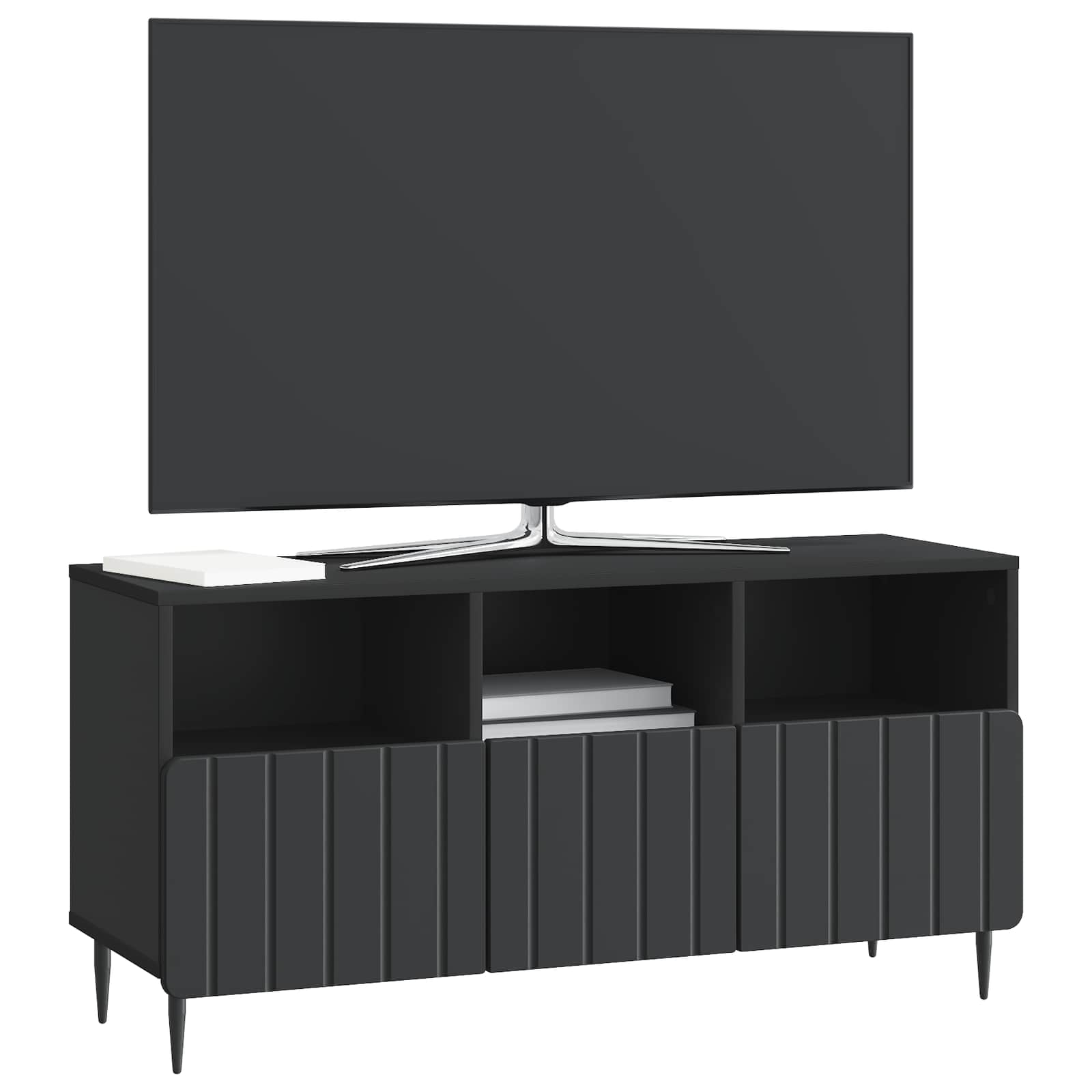 TV-kast met lade Zwart 102 x 34,5 x 50 cm Bewerkt hout is nu te koop bij PeponiXL, paradijselijk wonen!