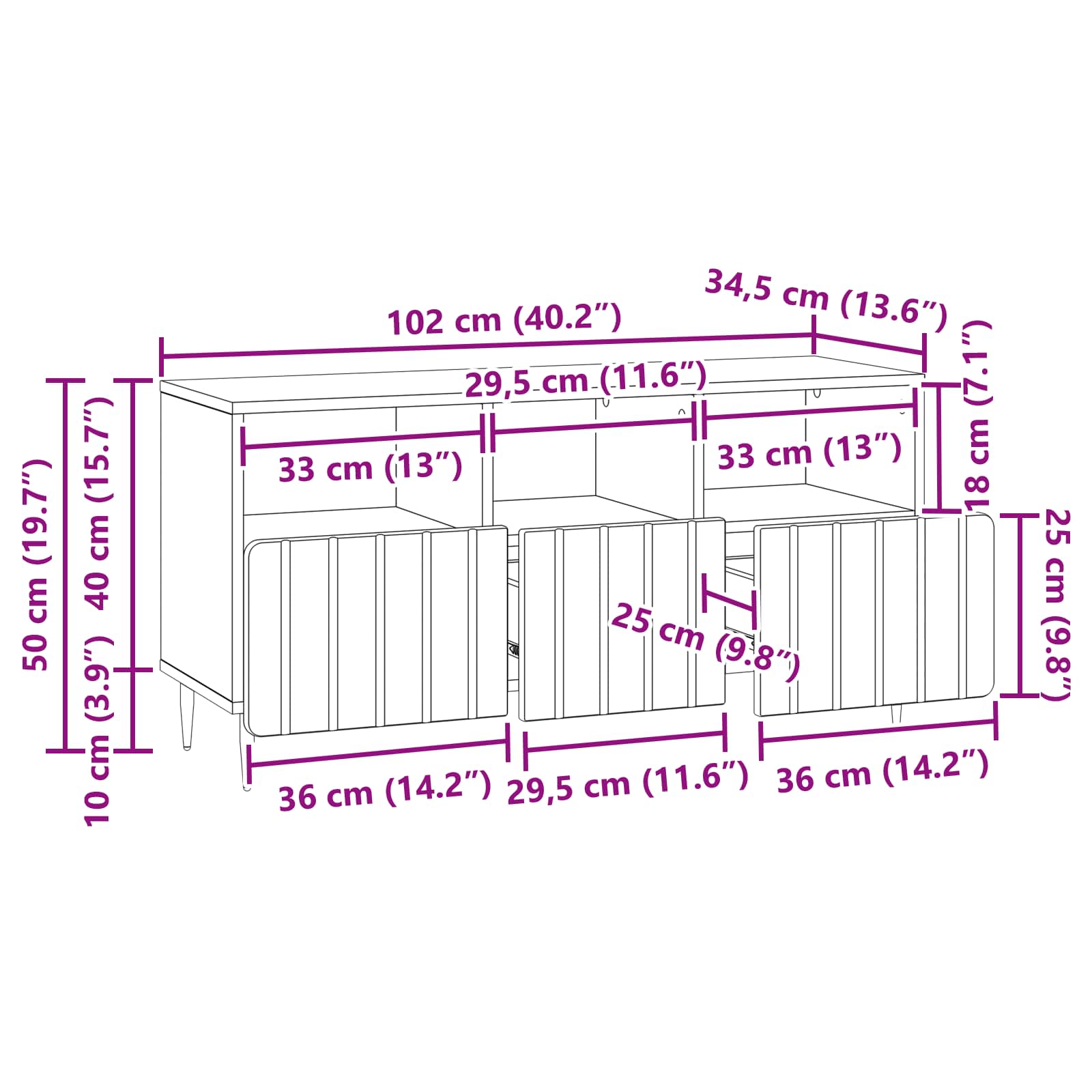 TV-kast met lade Zwart 102 x 34,5 x 50 cm Bewerkt hout is nu te koop bij PeponiXL, paradijselijk wonen!