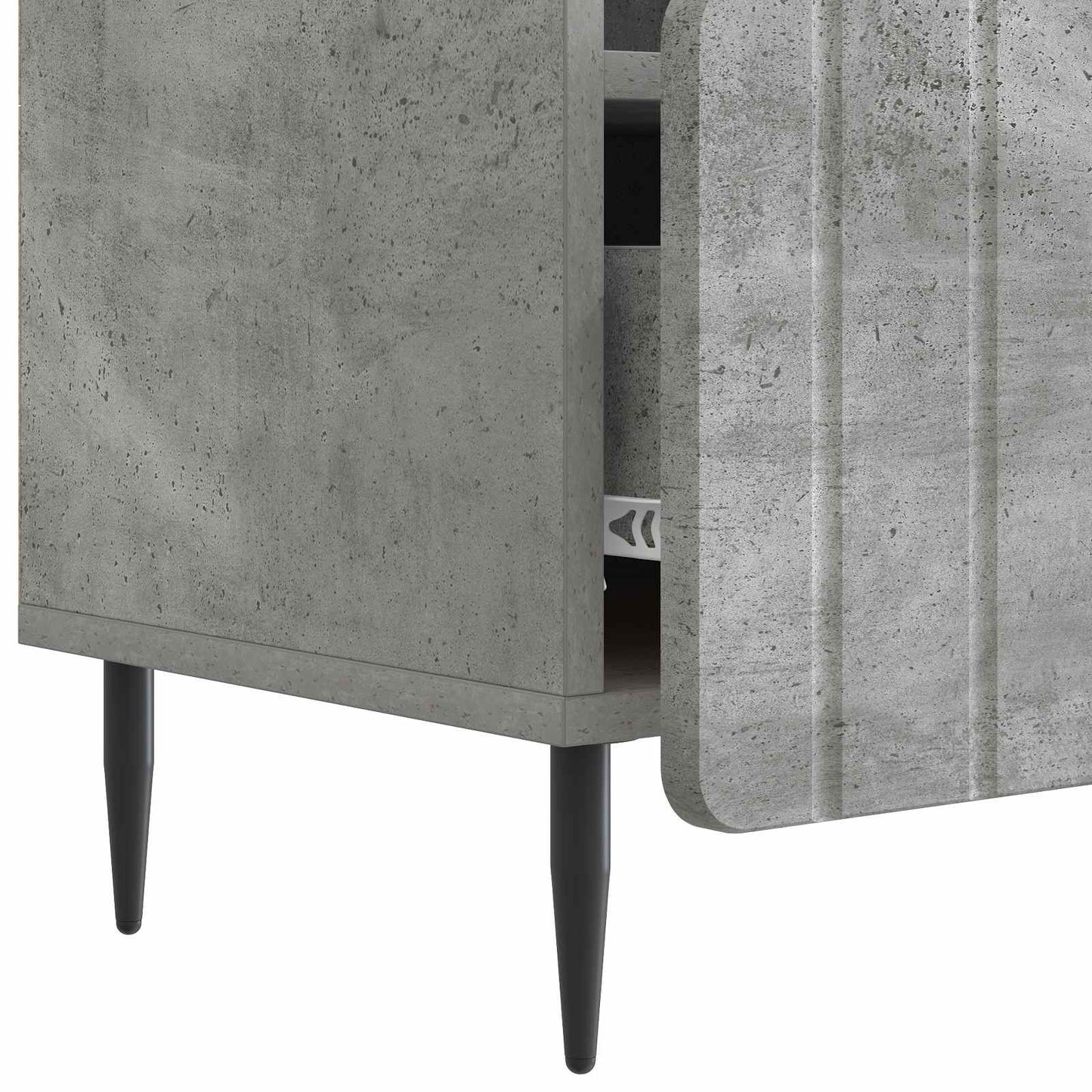 TV-kast met lade Betongrijs 102 x 34,5 x 50 cm Bewerkt hout is nu te koop bij PeponiXL, paradijselijk wonen!