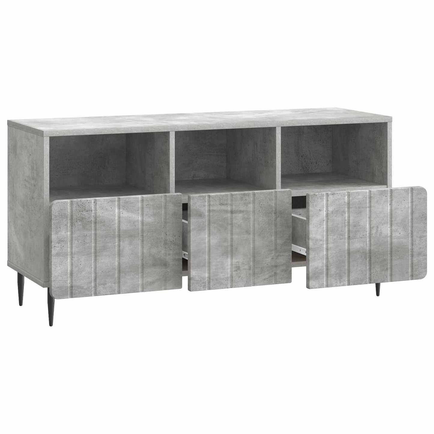 TV-kast met lade Betongrijs 102 x 34,5 x 50 cm Bewerkt hout is nu te koop bij PeponiXL, paradijselijk wonen!