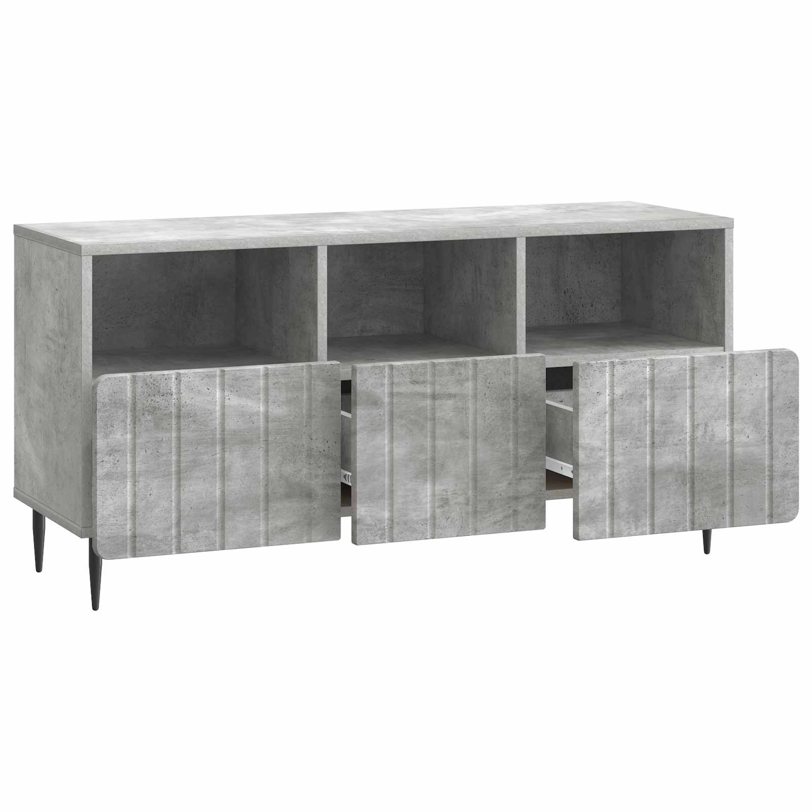 TV-kast met lade Betongrijs 102 x 34,5 x 50 cm Bewerkt hout is nu te koop bij PeponiXL, paradijselijk wonen!
