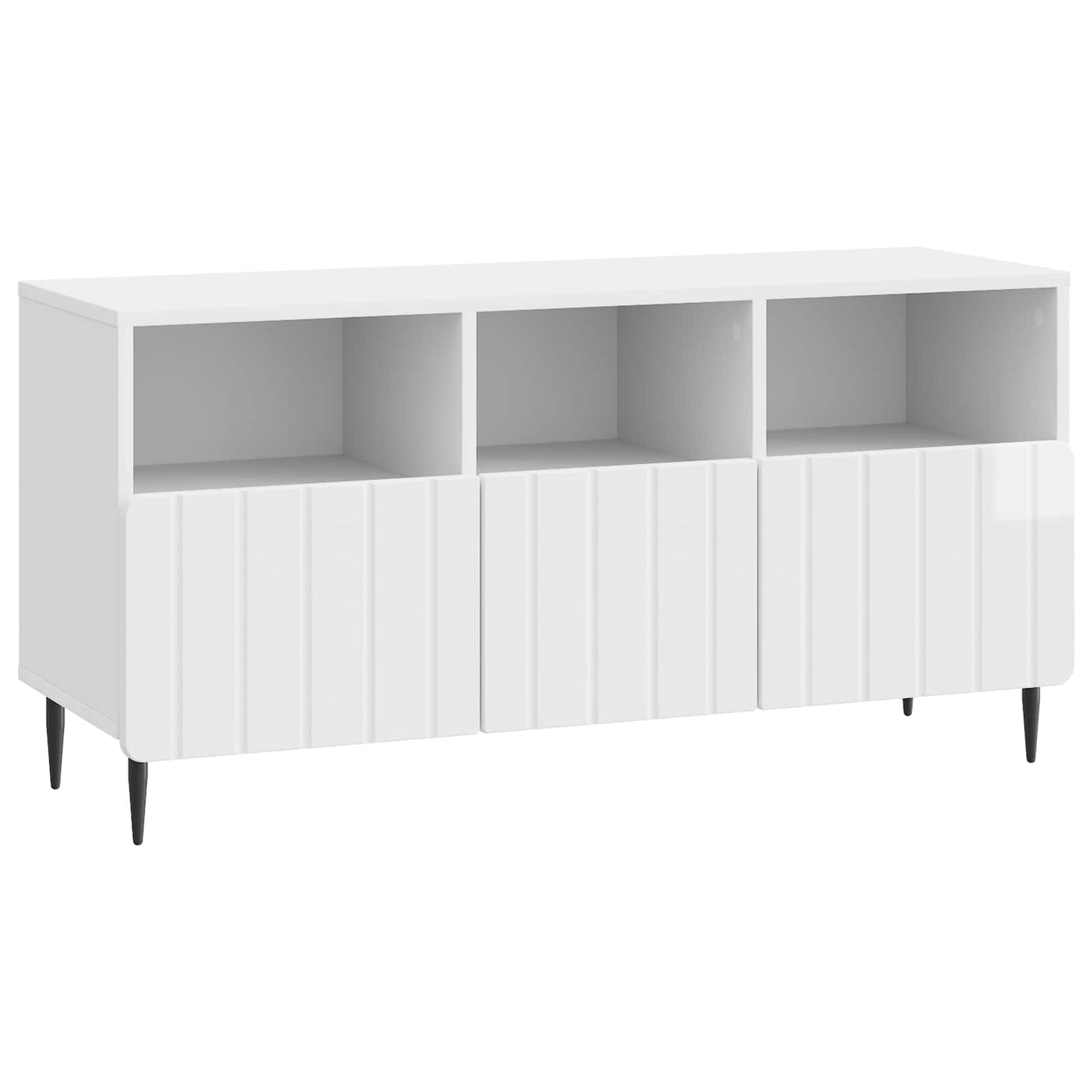 TV-kast met lade Hoogglans Wit 102 x 34,5 x 50 cm Bewerkt hout is nu te koop bij PeponiXL, paradijselijk wonen!