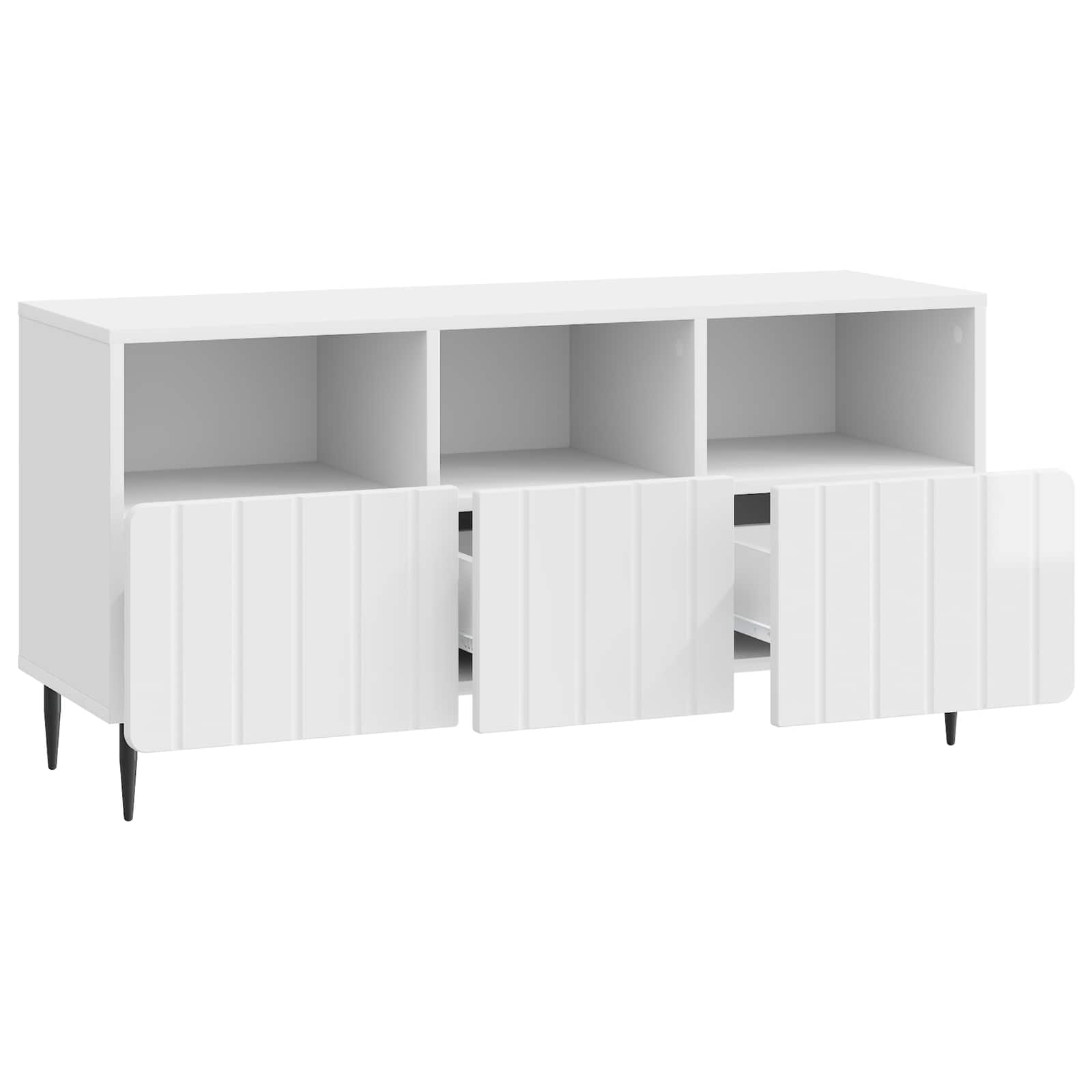 TV-kast met lade Hoogglans Wit 102 x 34,5 x 50 cm Bewerkt hout is nu te koop bij PeponiXL, paradijselijk wonen!