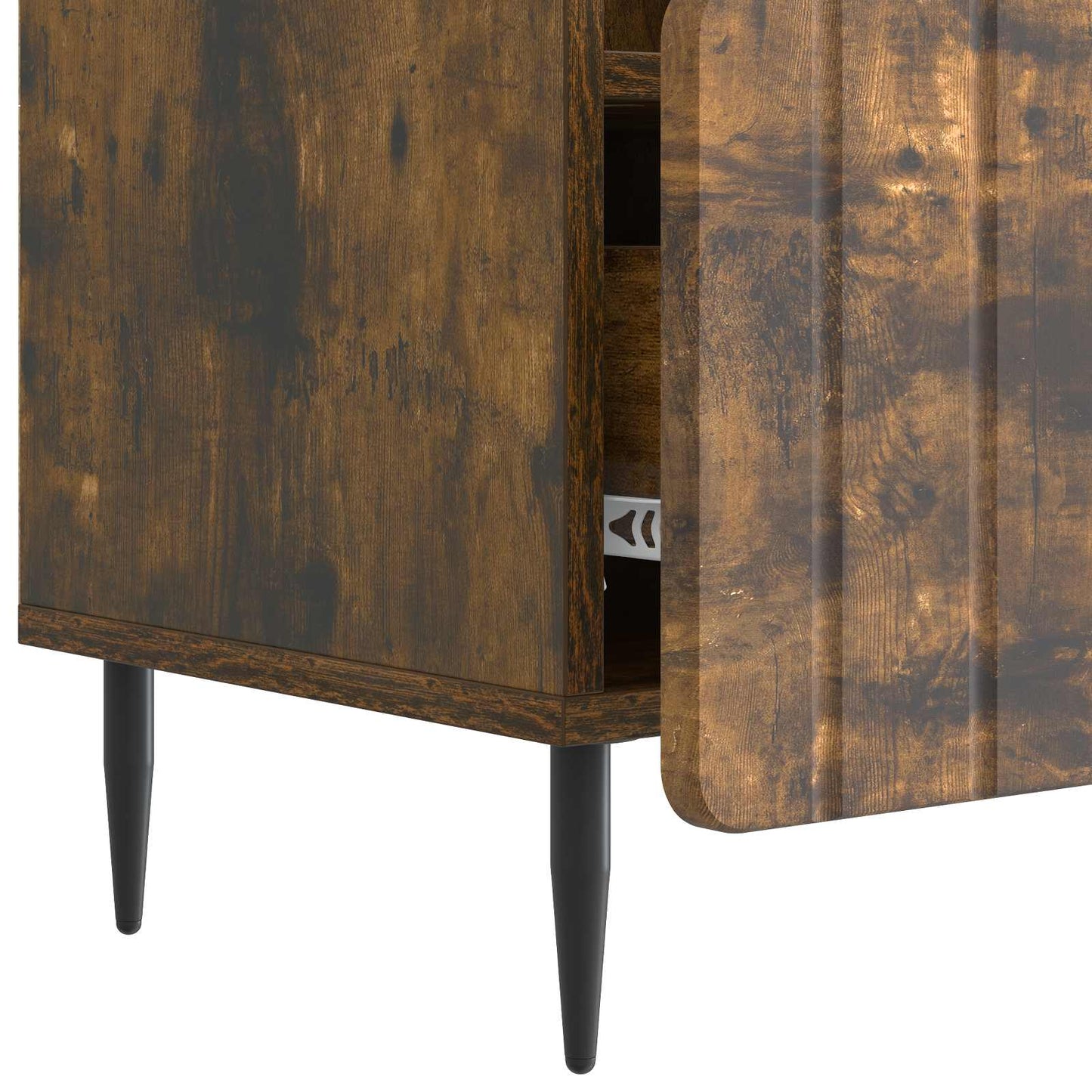 TV-kast met lade Gerookt eiken 102 x 34,5 x 50 cm Bewerkt hout is nu te koop bij PeponiXL, paradijselijk wonen!